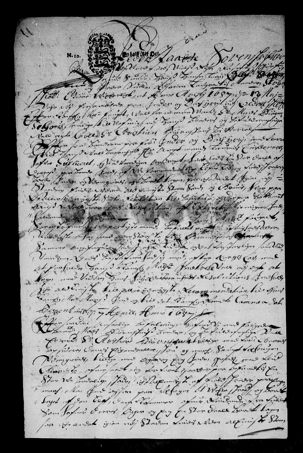 Rentekammeret inntil 1814, Reviderte regnskaper, Stiftamtstueregnskaper, Bergen stiftamt, AV/RA-EA-6043/R/Rc/L0084: Bergen stiftamt, 1687