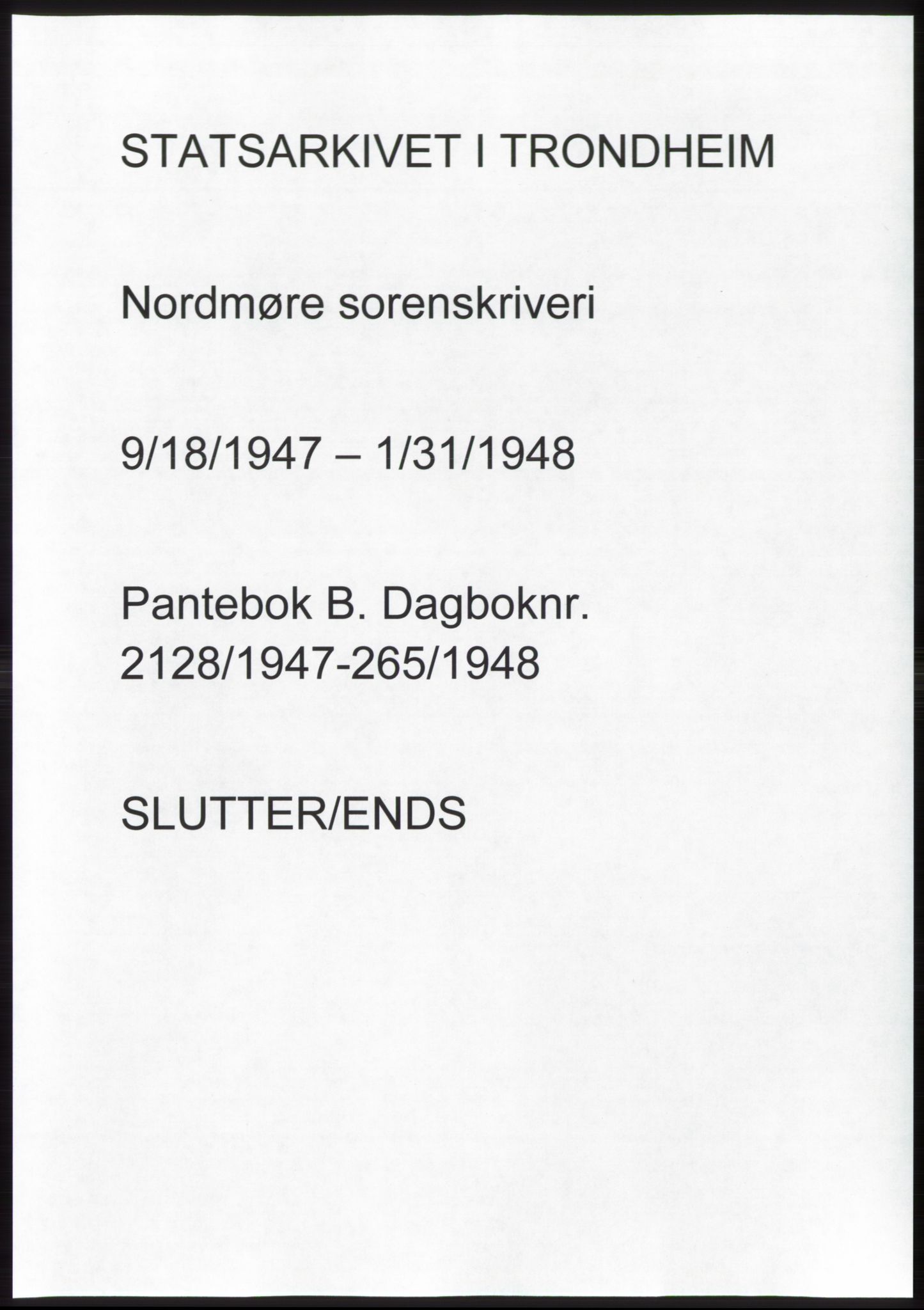 Nordmøre sorenskriveri, AV/SAT-A-4132/1/2/2Ca: Pantebok nr. B97, 1947-1948