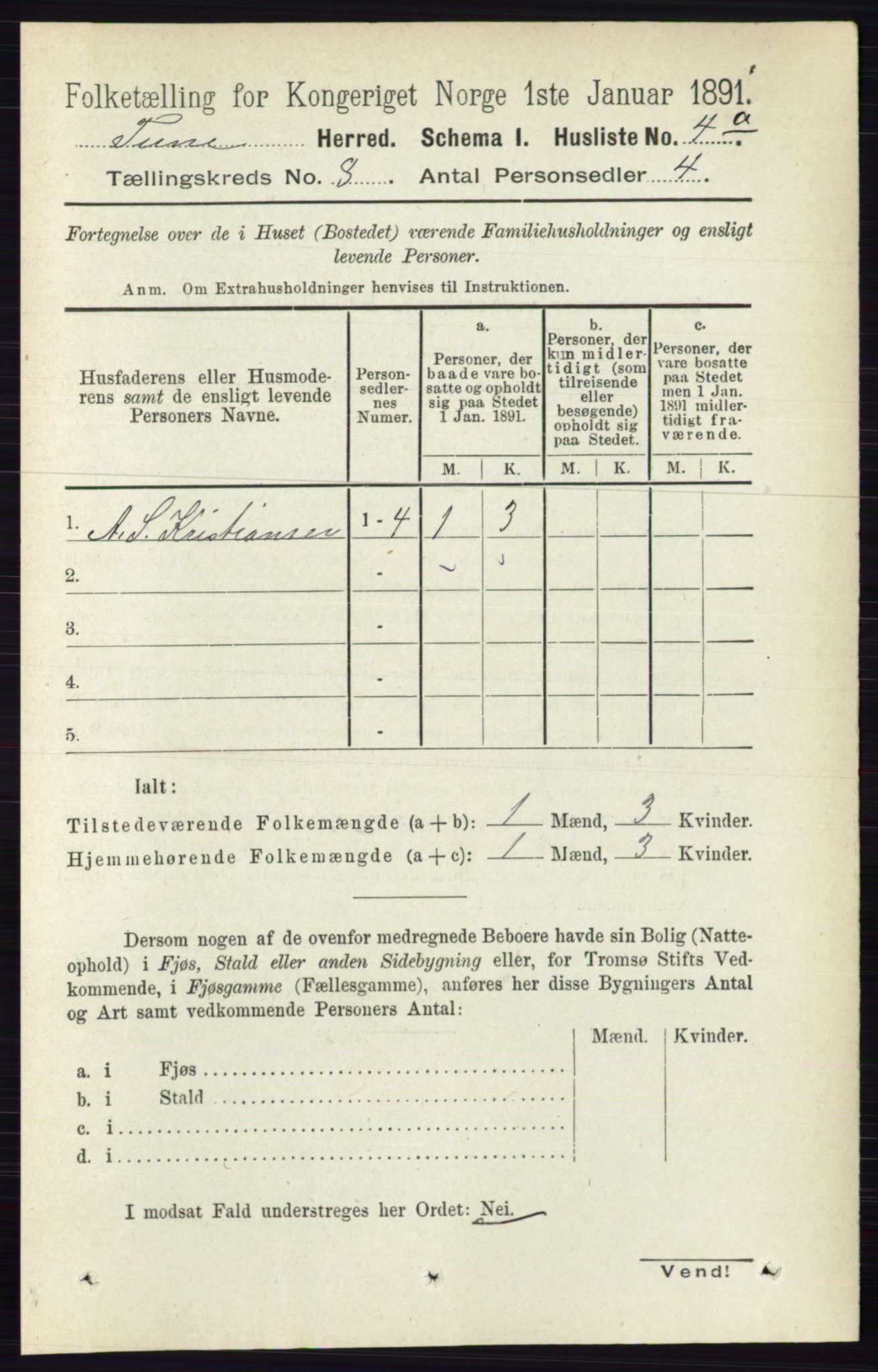 RA, Folketelling 1891 for 0130 Tune herred, 1891, s. 5707