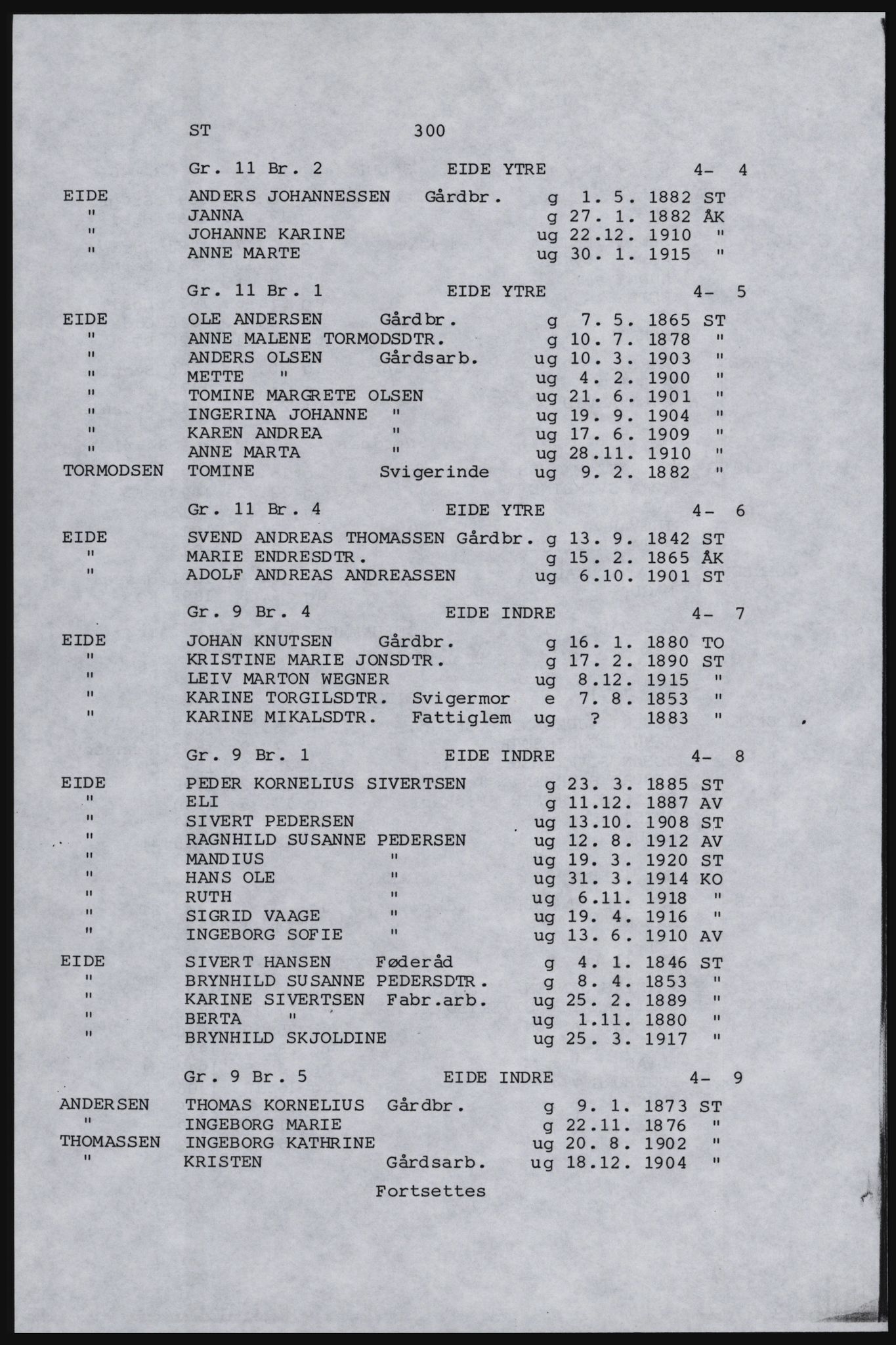 SAST, Avskrift av folketellingen 1920 for Karmøy, 1920, s. 320