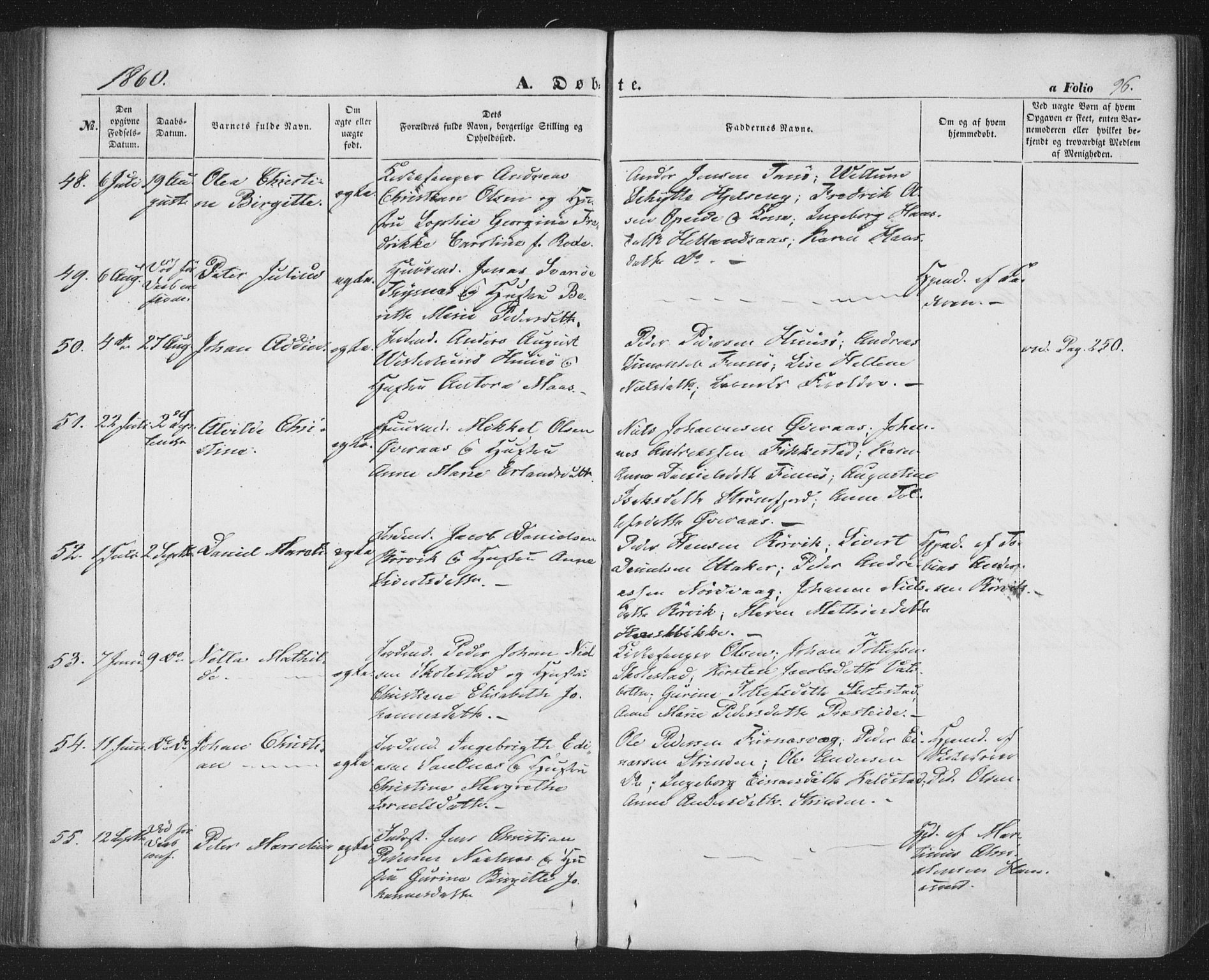 Ministerialprotokoller, klokkerbøker og fødselsregistre - Nordland, AV/SAT-A-1459/859/L0844: Ministerialbok nr. 859A04, 1849-1862, s. 96