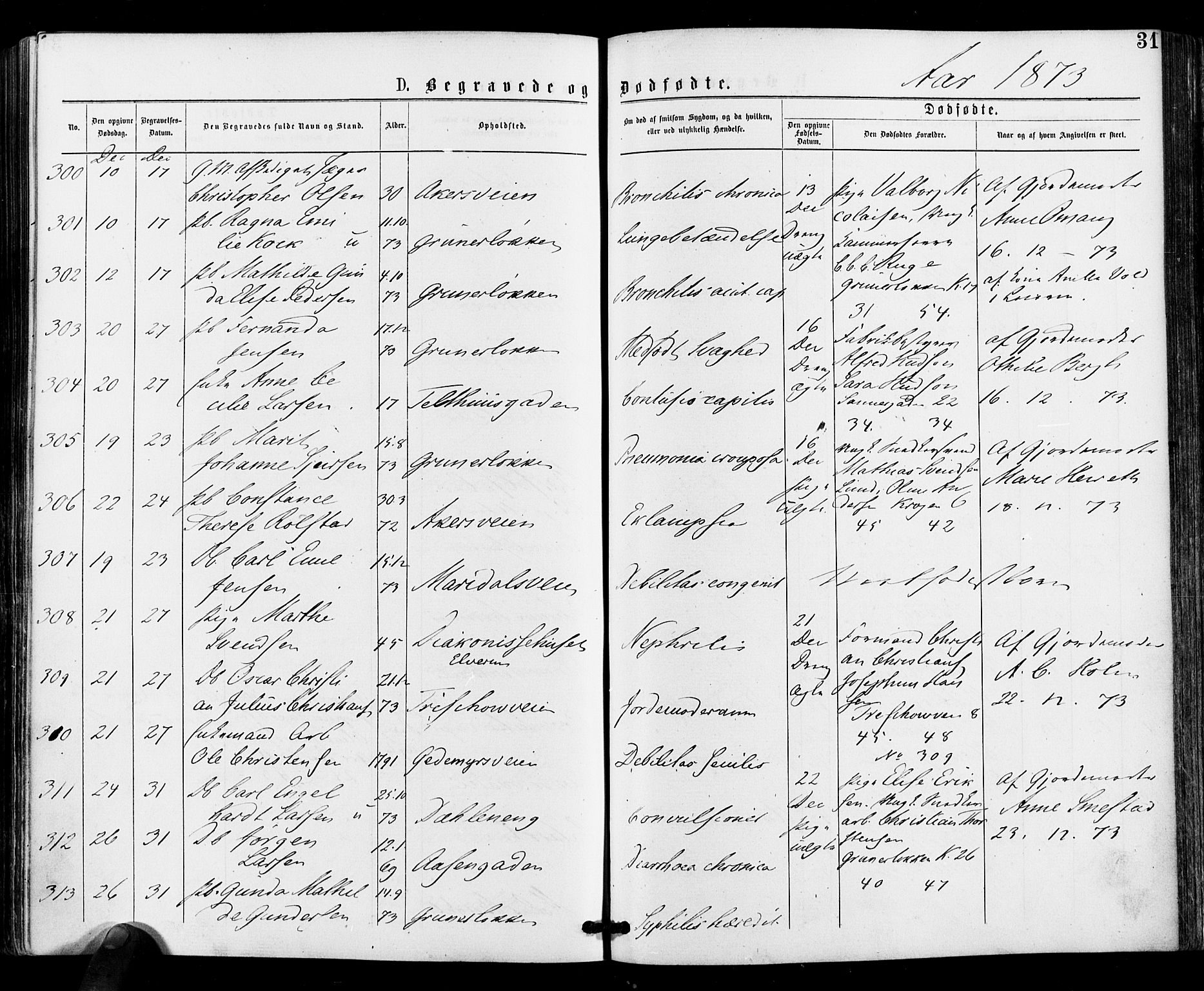 Gamle Aker prestekontor Kirkebøker, AV/SAO-A-10617a/F/L0004: Ministerialbok nr. 4, 1872-1879, s. 31