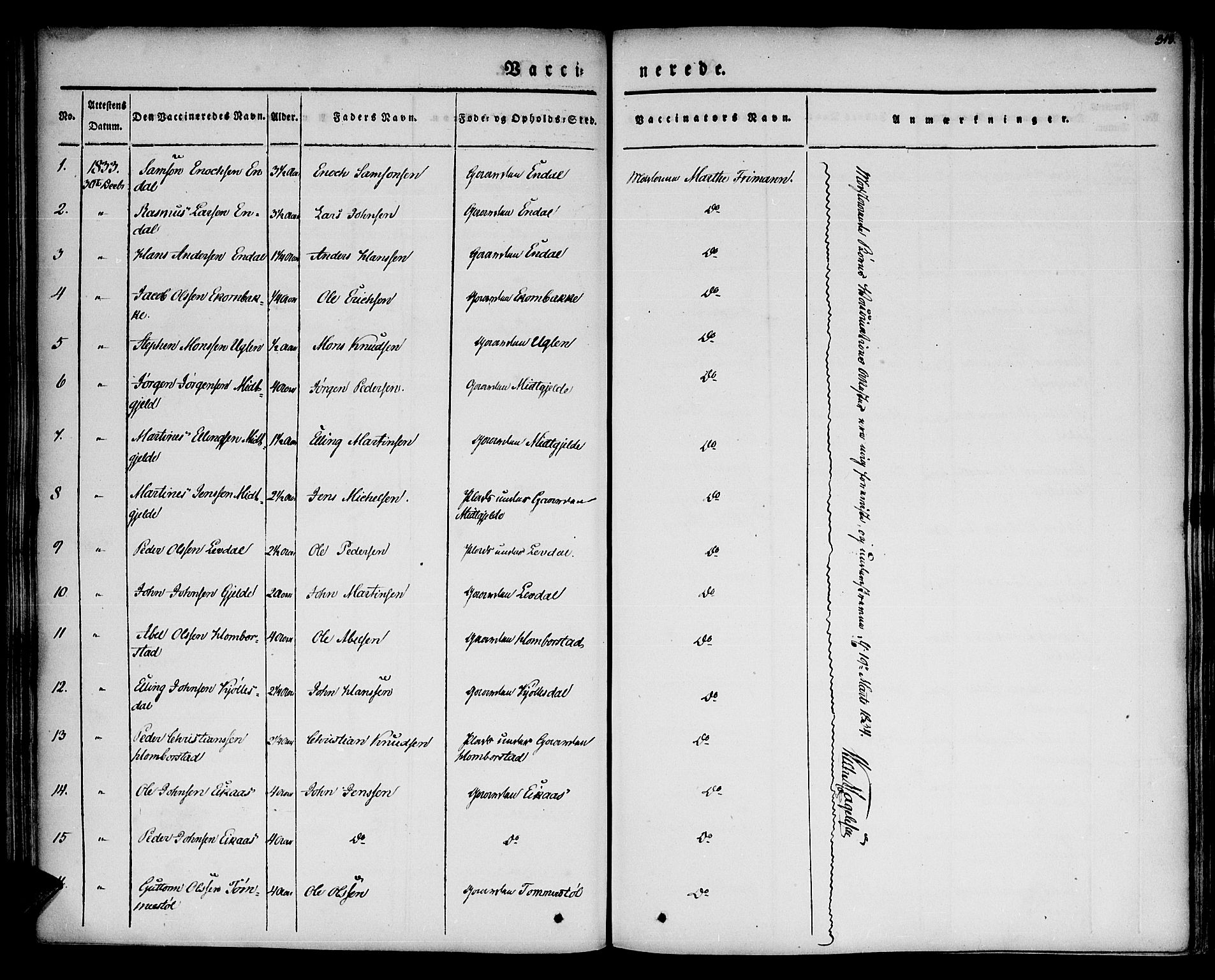 Davik sokneprestembete, AV/SAB-A-79701/H/Haa/Haaa/L0004: Ministerialbok nr. A 4, 1830-1849, s. 313