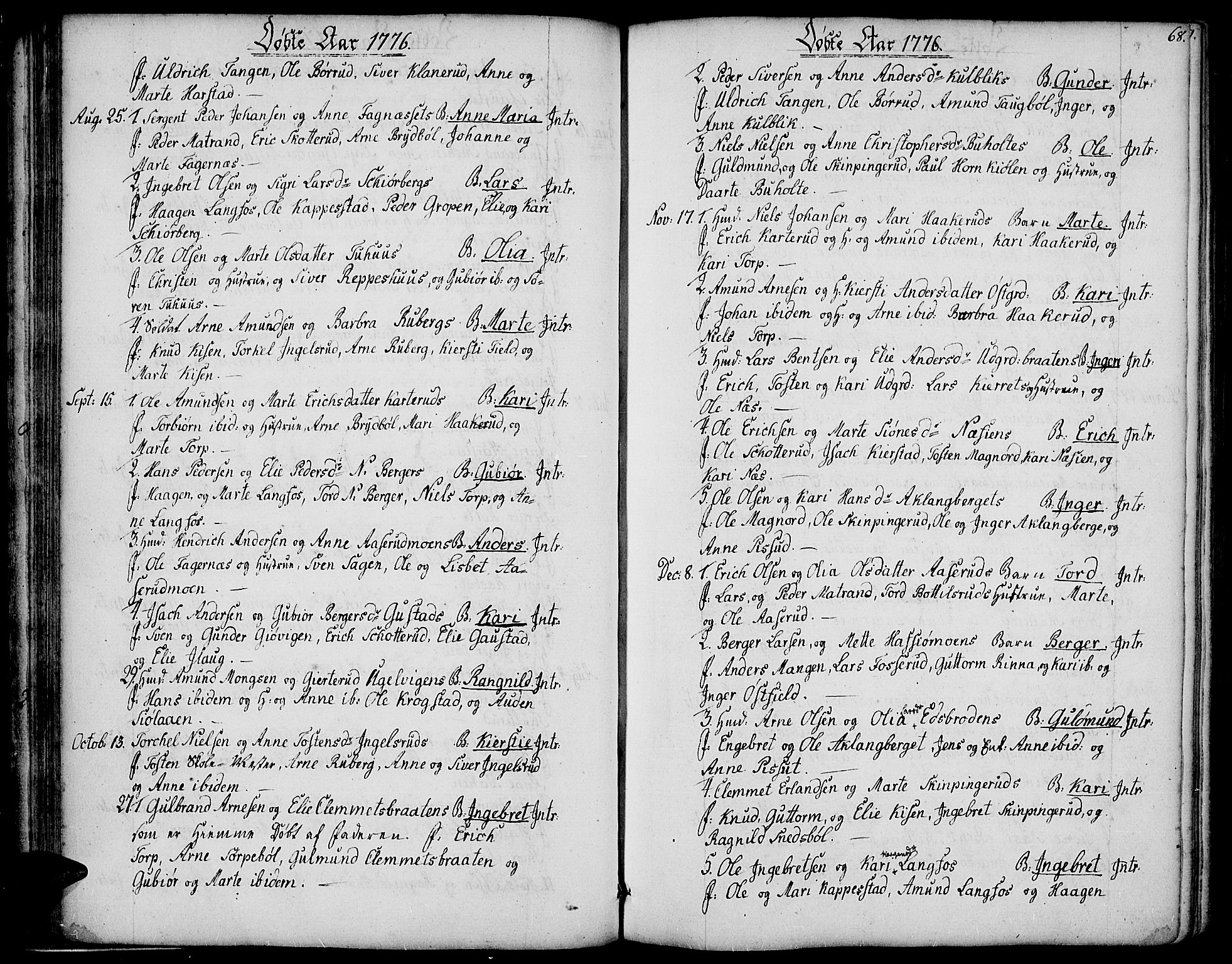 Vinger prestekontor, AV/SAH-PREST-024/H/Ha/Haa/L0004: Ministerialbok nr. 4, 1766-1813, s. 67-68