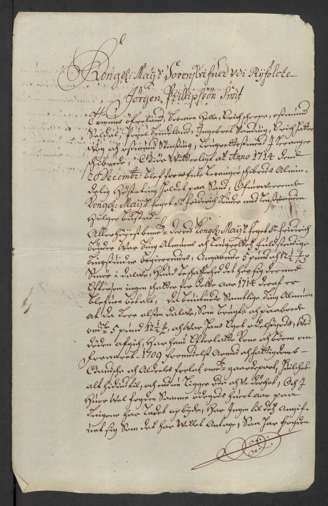 Rentekammeret inntil 1814, Reviderte regnskaper, Fogderegnskap, AV/RA-EA-4092/R47/L2867: Fogderegnskap Ryfylke, 1714, s. 265