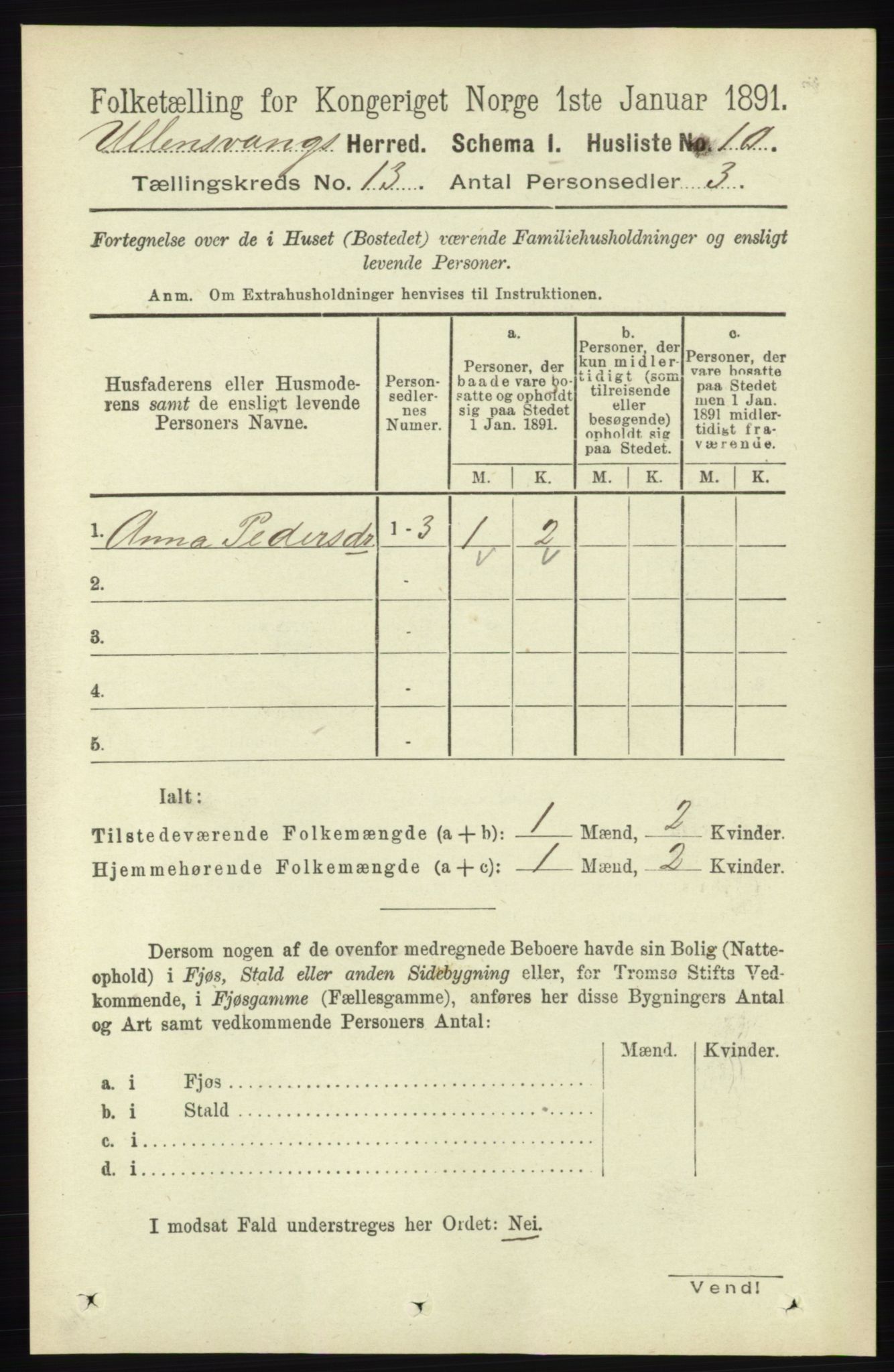 RA, Folketelling 1891 for 1230 Ullensvang herred, 1891, s. 5031