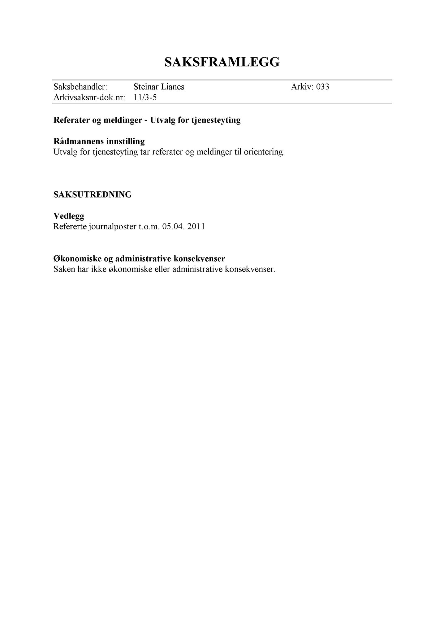 Klæbu Kommune, TRKO/KK/14-UTY/L004: Utvalg for tjenesteyting - Møtedokumenter, 2011, s. 107