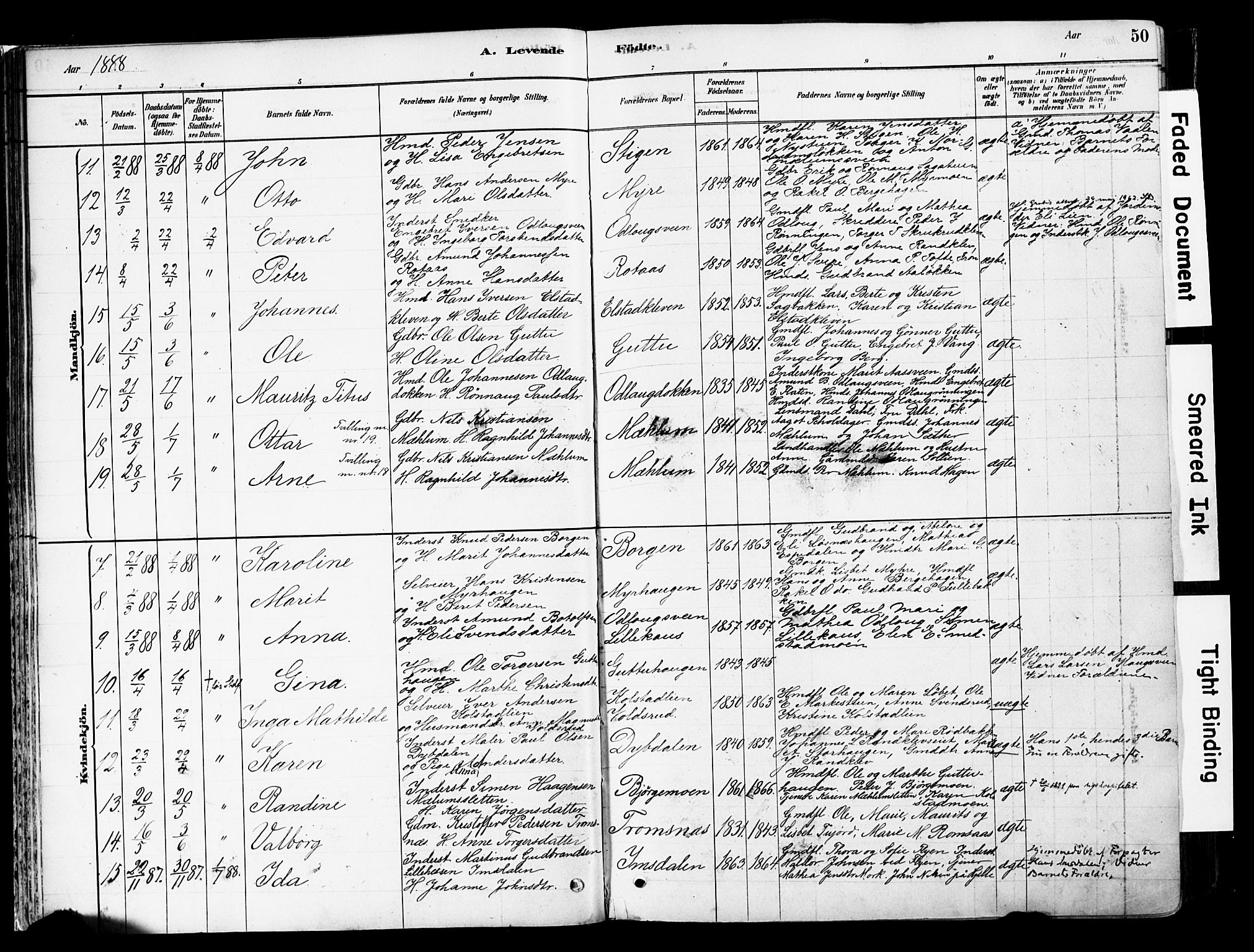 Ringebu prestekontor, AV/SAH-PREST-082/H/Ha/Haa/L0008: Ministerialbok nr. 8, 1878-1898, s. 50