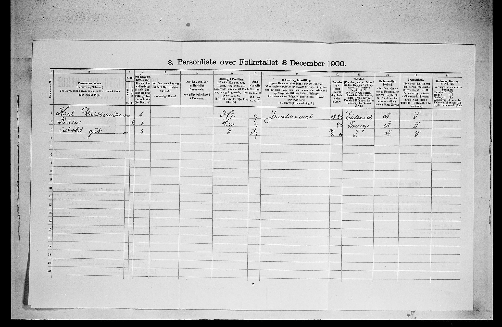 SAO, Folketelling 1900 for 0301 Kristiania kjøpstad, 1900, s. 15263