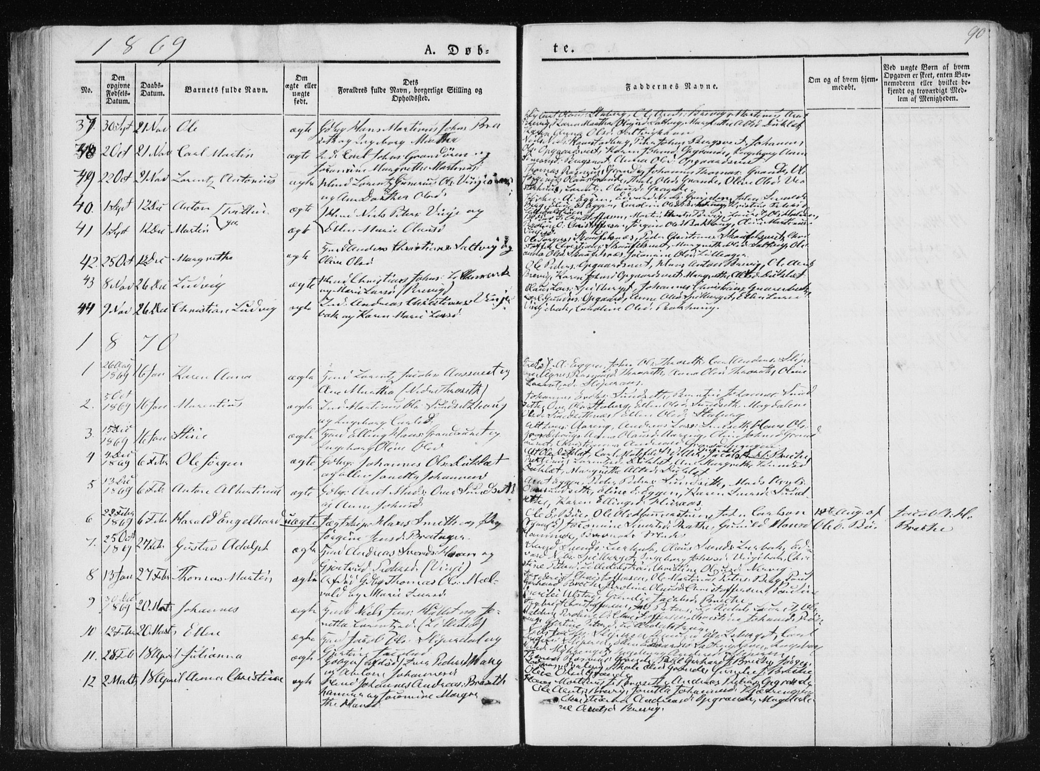Ministerialprotokoller, klokkerbøker og fødselsregistre - Nord-Trøndelag, SAT/A-1458/733/L0323: Ministerialbok nr. 733A02, 1843-1870, s. 90