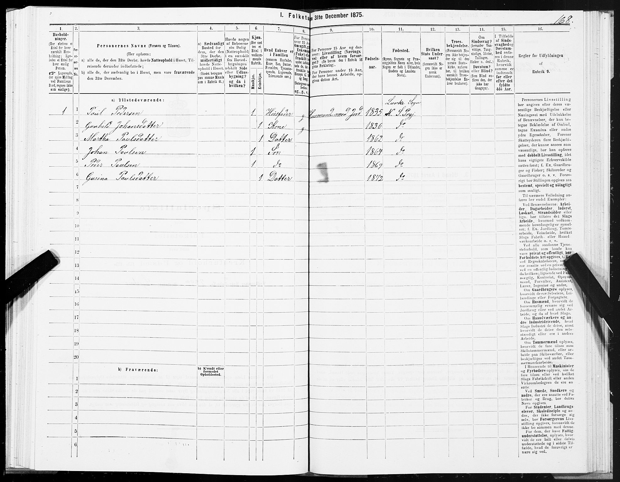 SAT, Folketelling 1875 for 1714P Nedre Stjørdal prestegjeld, 1875, s. 9168