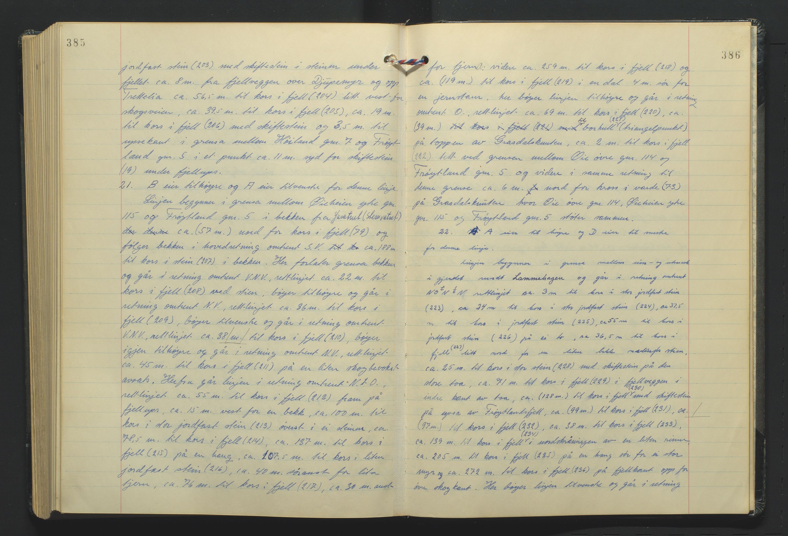 Lista jordskifterett, AV/SAK-1541-0005/F/Fa/L0003: Jordskifterettsbok Flekkefjord domssokn, med gårdsregister nr 9, 1956-1963, s. 385-386