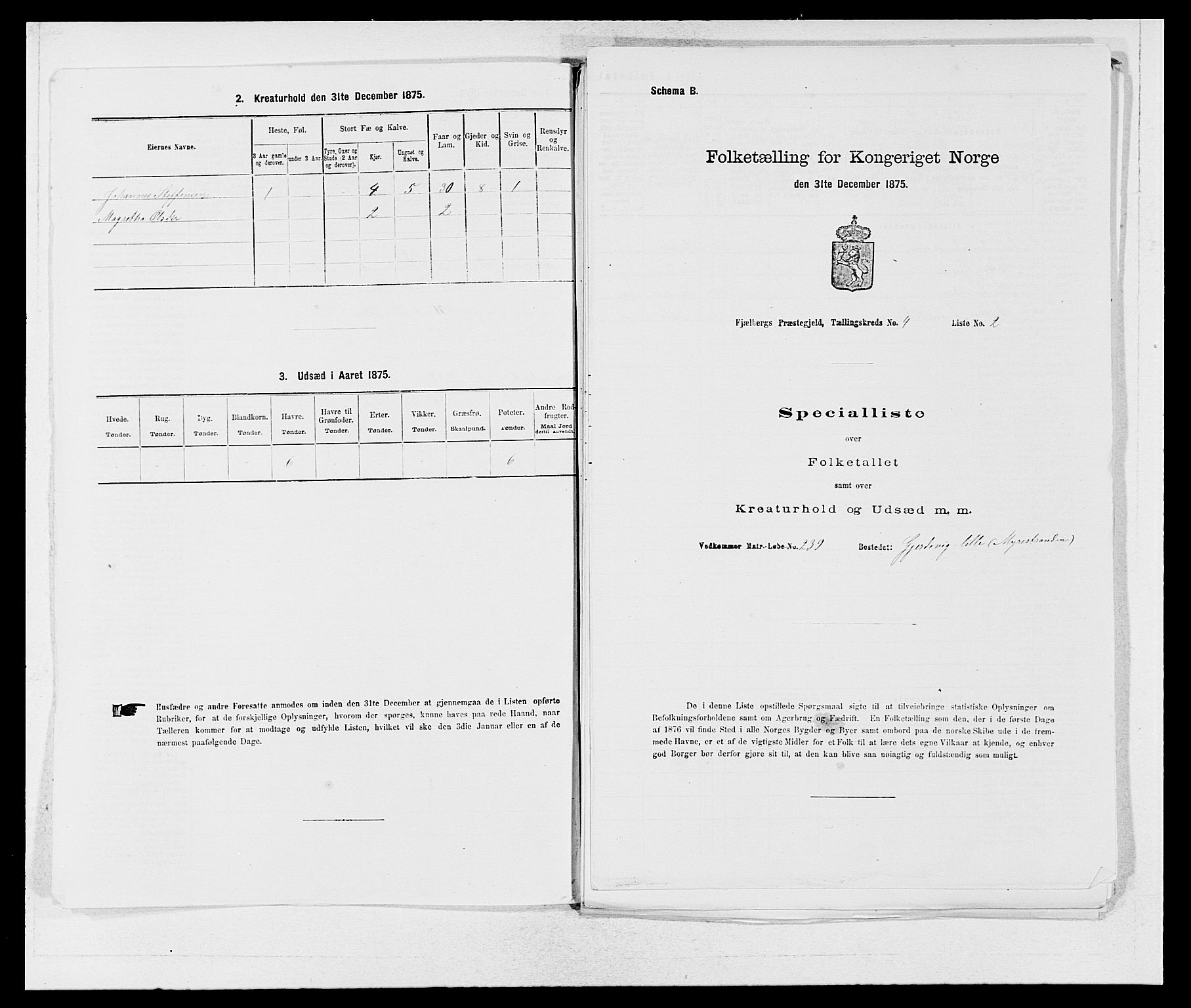 SAB, Folketelling 1875 for 1213P Fjelberg prestegjeld, 1875, s. 363