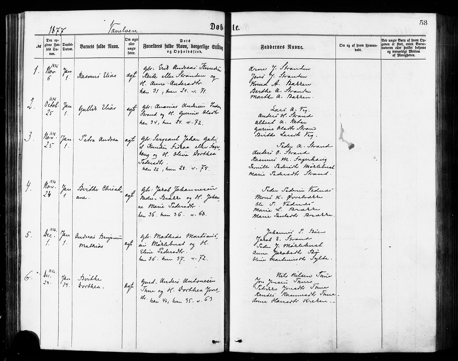 Ministerialprotokoller, klokkerbøker og fødselsregistre - Møre og Romsdal, AV/SAT-A-1454/501/L0007: Ministerialbok nr. 501A07, 1868-1884, s. 53