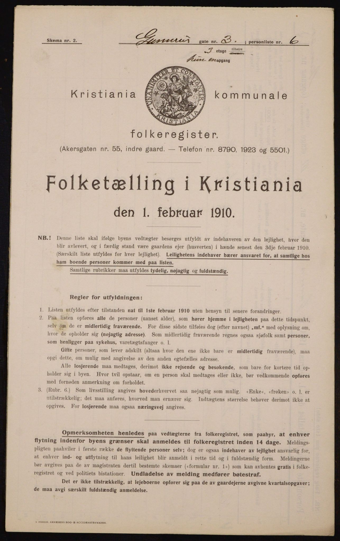 OBA, Kommunal folketelling 1.2.1910 for Kristiania, 1910, s. 4999