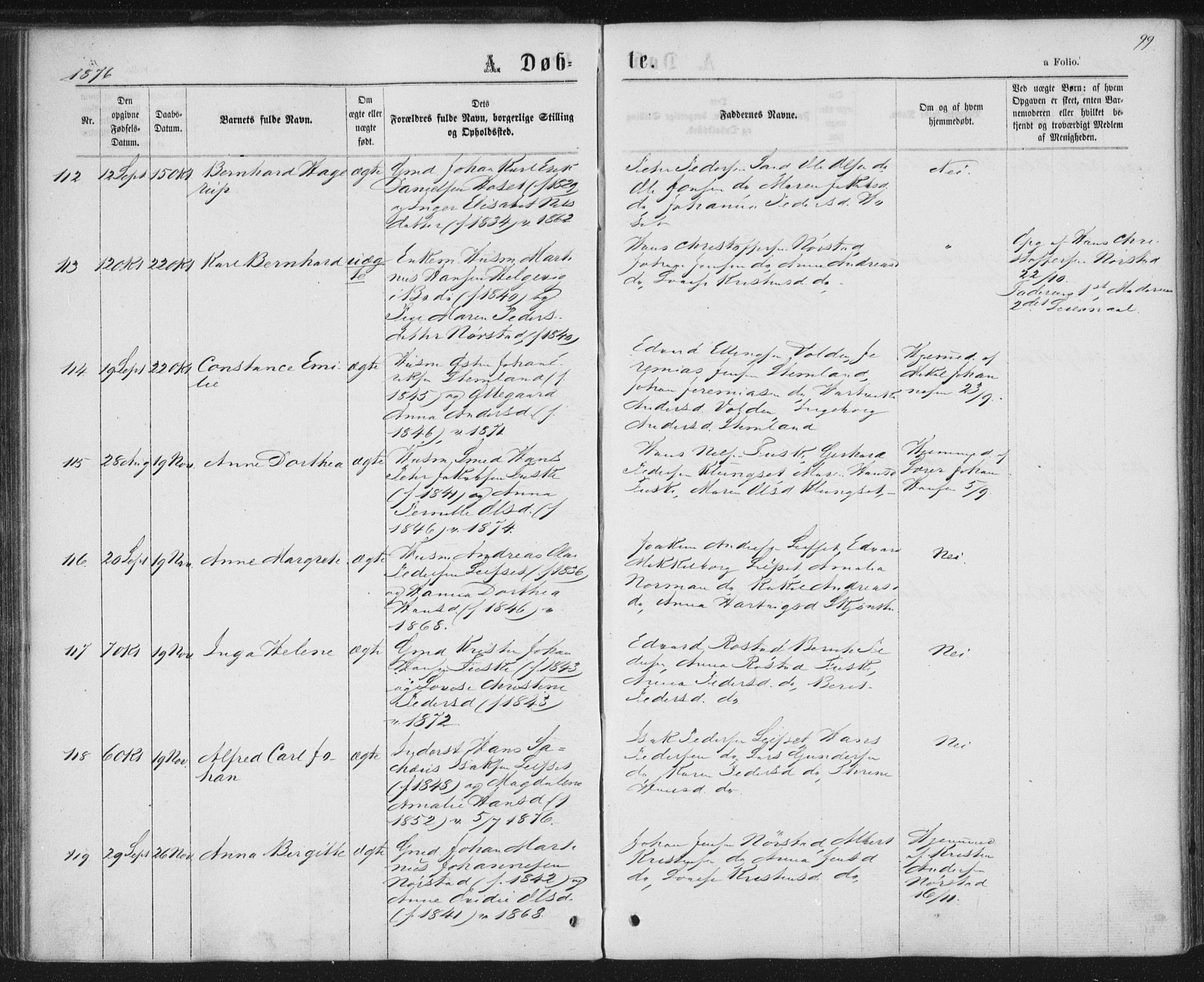 Ministerialprotokoller, klokkerbøker og fødselsregistre - Nordland, AV/SAT-A-1459/852/L0739: Ministerialbok nr. 852A09, 1866-1877, s. 99