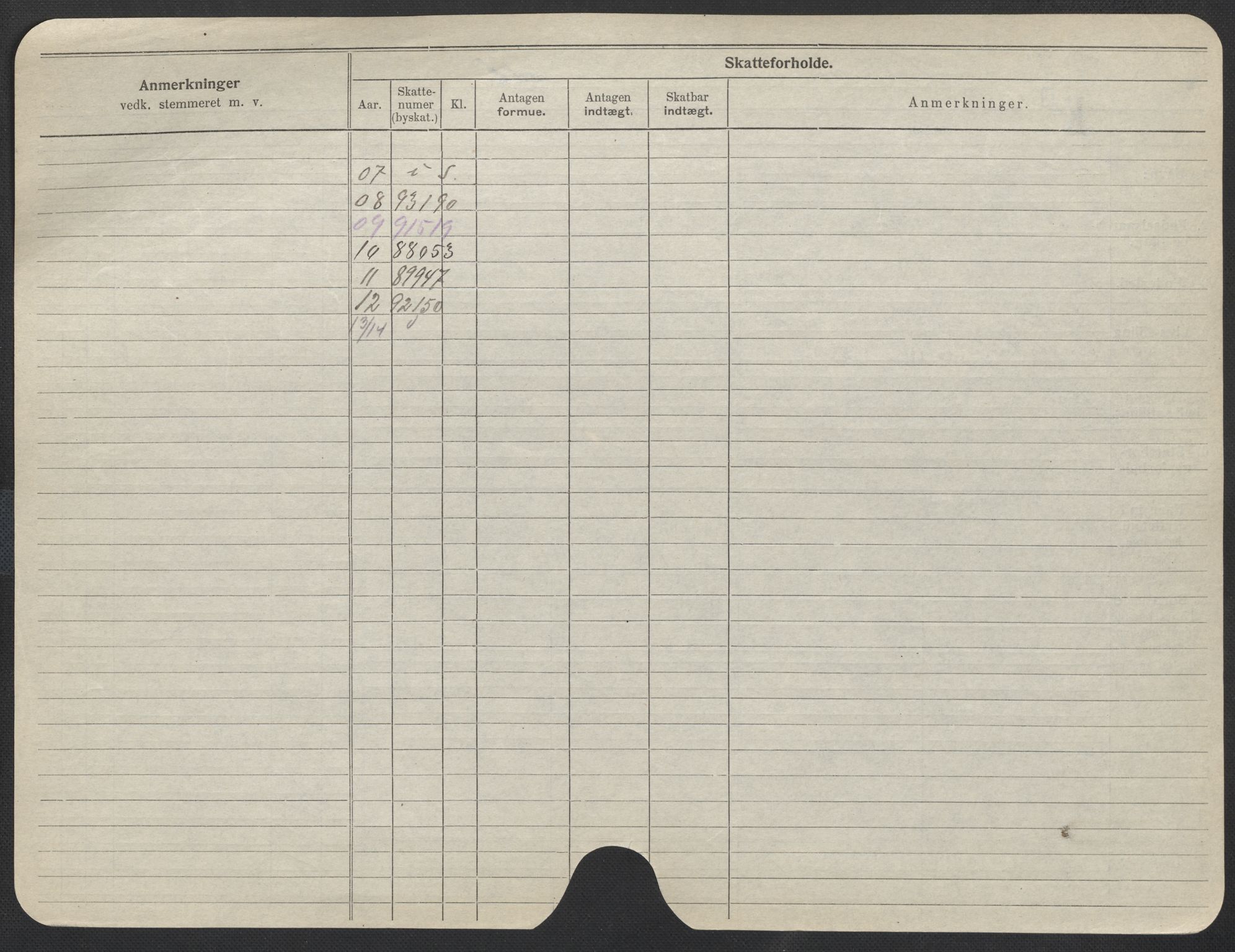 Oslo folkeregister, Registerkort, AV/SAO-A-11715/F/Fa/Fac/L0011: Menn, 1906-1914, s. 1001b