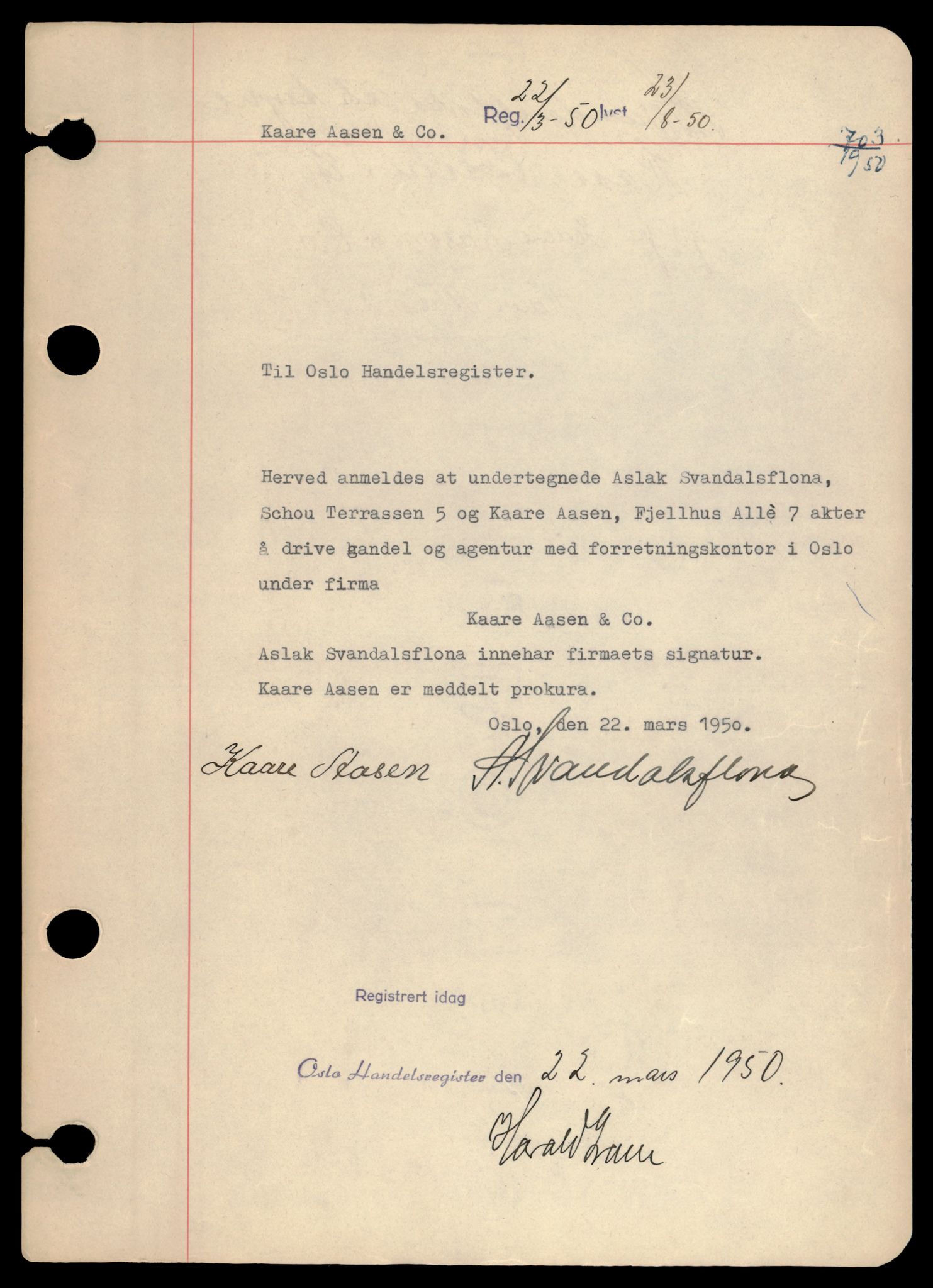 Oslo byfogd, Handelsregisteret, SAT/A-10867/G/Gb/Gba/L0022: Enkeltmannsforetak, Ka-Kjek, 1944-1990