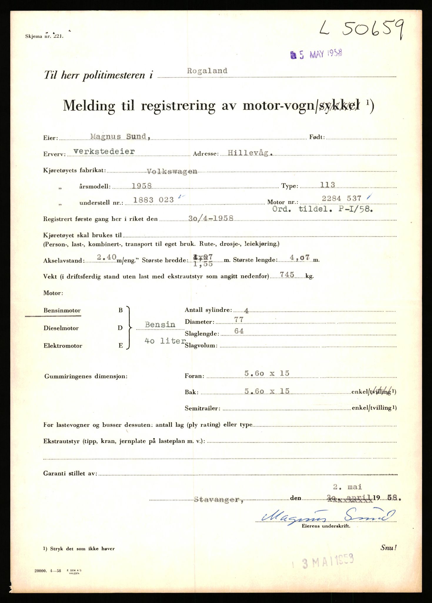 Stavanger trafikkstasjon, AV/SAST-A-101942/0/F/L0050: L-50600 - L-51299, 1930-1971, s. 189