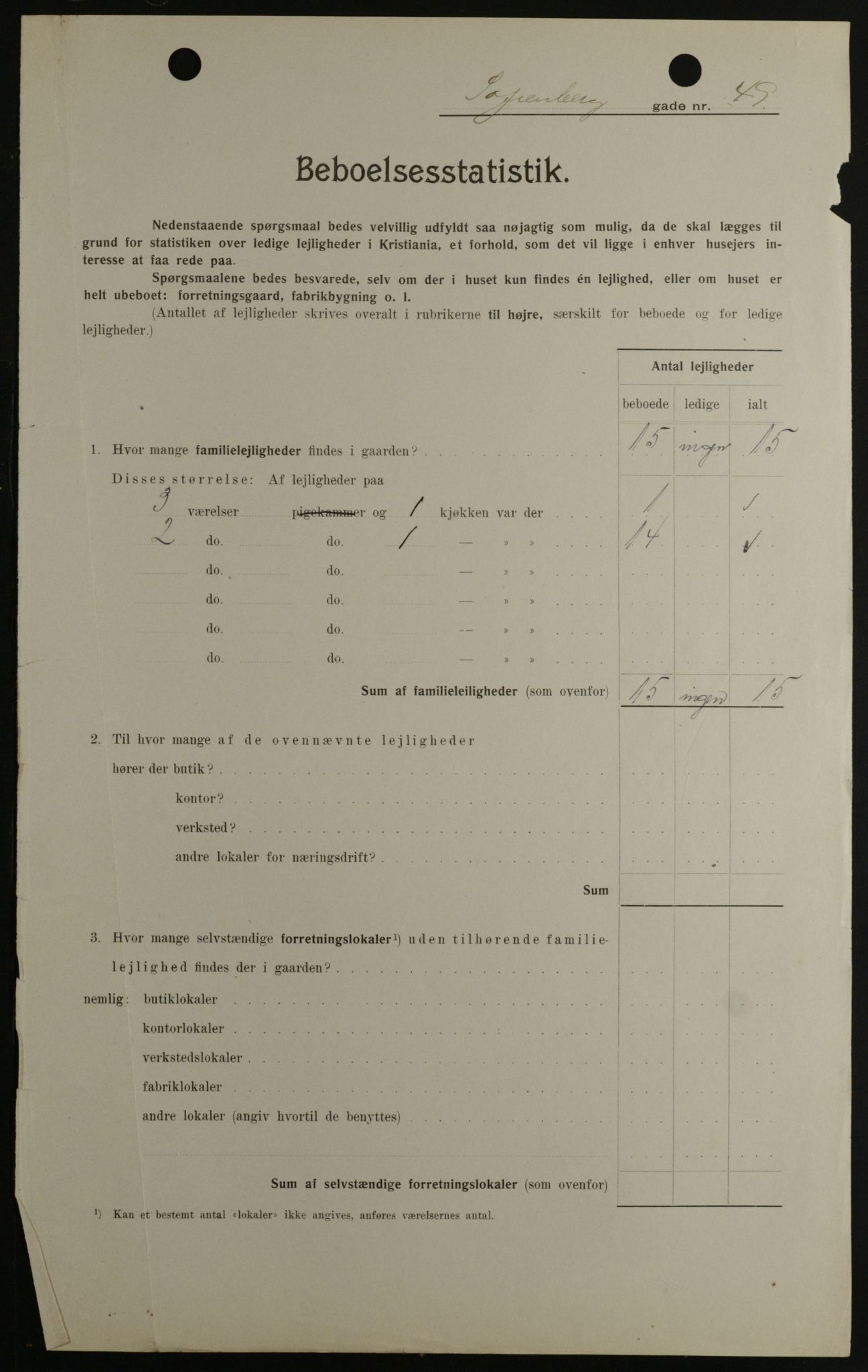 OBA, Kommunal folketelling 1.2.1908 for Kristiania kjøpstad, 1908, s. 88796