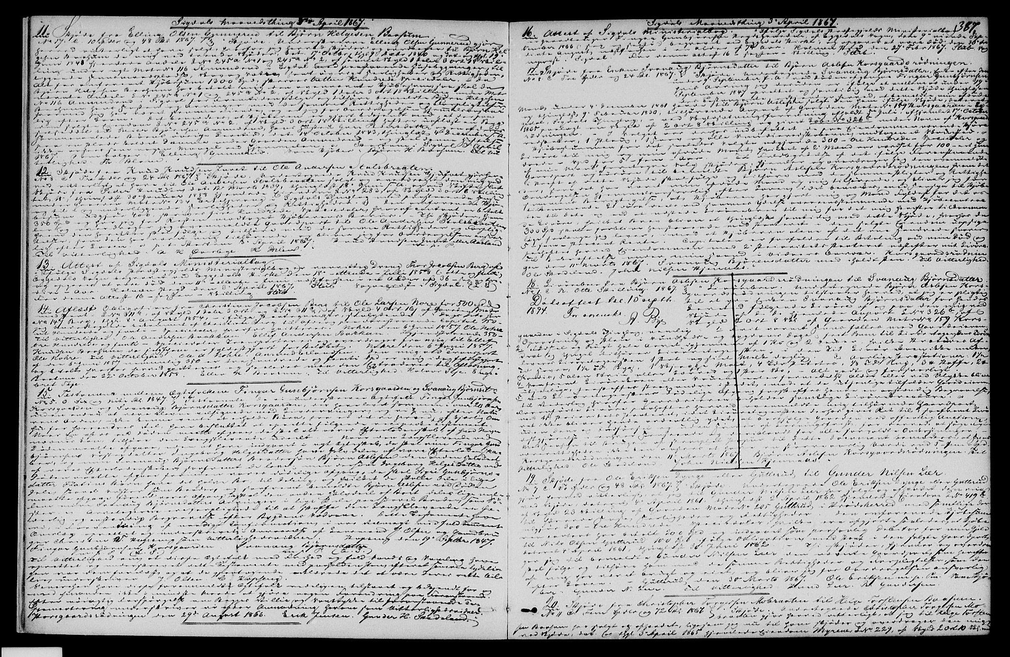 Eiker, Modum og Sigdal sorenskriveri, SAKO/A-123/G/Ga/Gaa/L0016b: Pantebok nr. I 16b, 1867-1870, s. 387