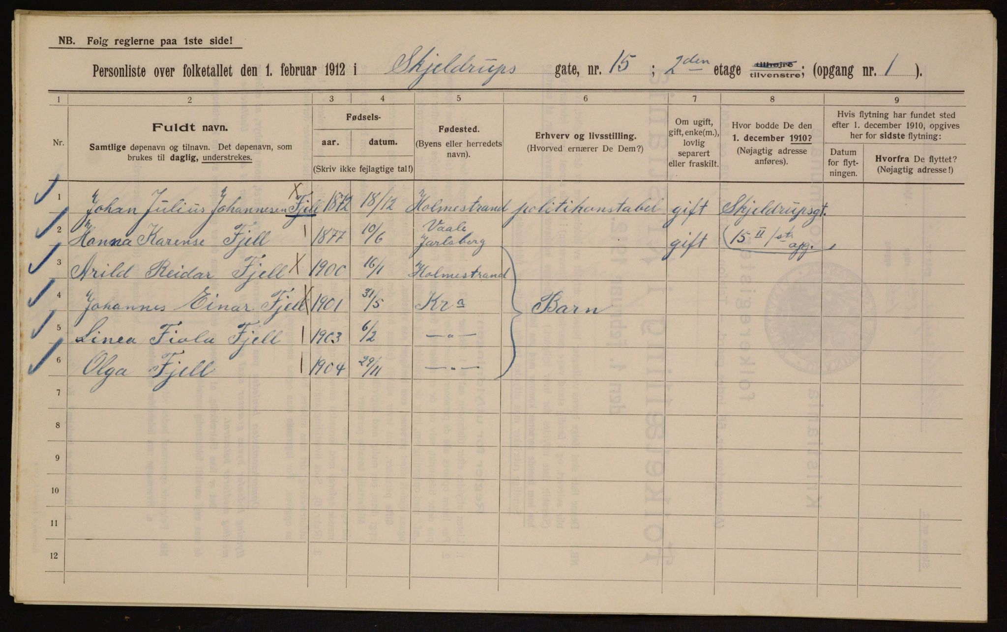 OBA, Kommunal folketelling 1.2.1912 for Kristiania, 1912, s. 96290