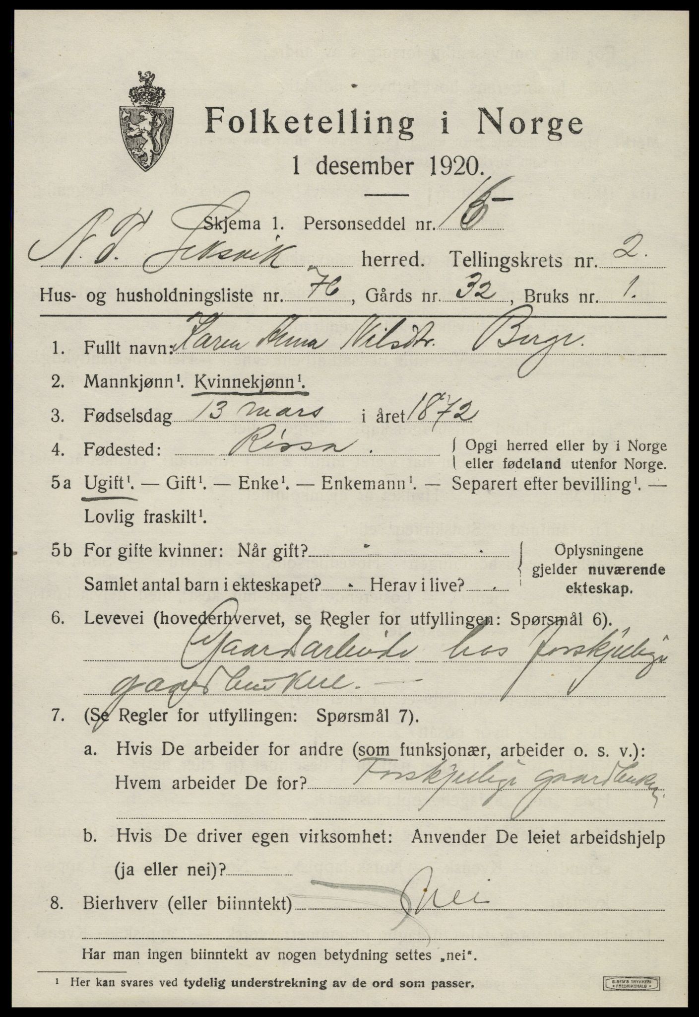 SAT, Folketelling 1920 for 1718 Leksvik herred, 1920, s. 2654