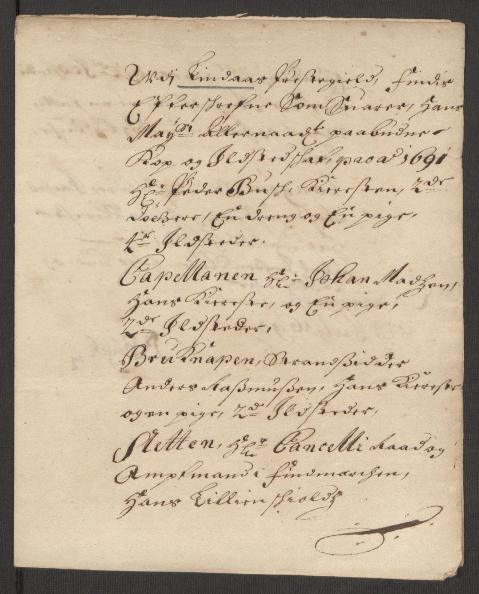 Rentekammeret inntil 1814, Reviderte regnskaper, Fogderegnskap, AV/RA-EA-4092/R51/L3181: Fogderegnskap Nordhordland og Voss, 1691-1692, s. 182