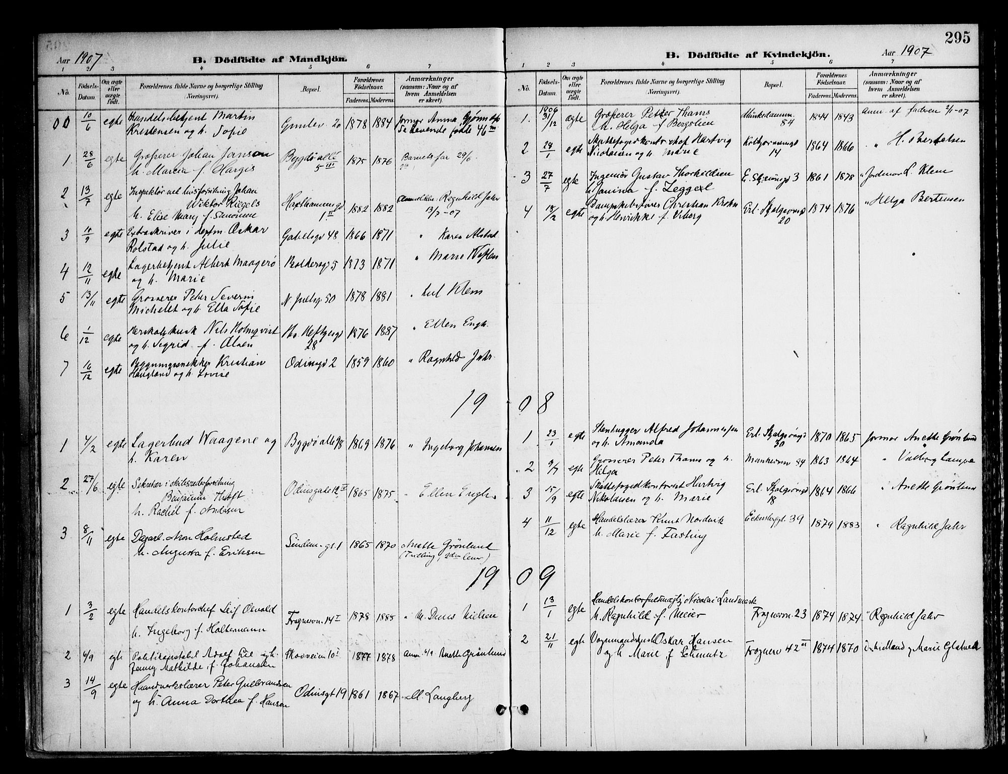 Frogner prestekontor Kirkebøker, AV/SAO-A-10886/F/Fa/L0002: Ministerialbok nr. 2, 1897-1917, s. 295