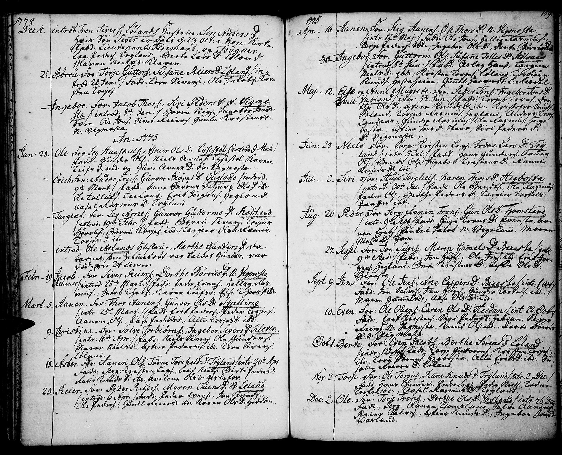 Sør-Audnedal sokneprestkontor, AV/SAK-1111-0039/F/Fa/Fab/L0002: Ministerialbok nr. A 2 /3, 1771-1809, s. 159