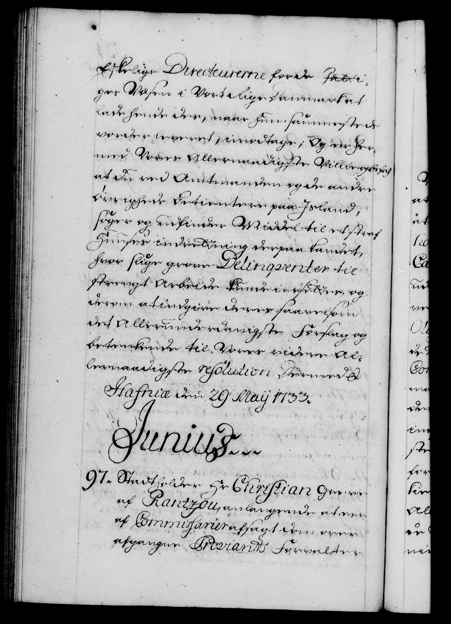 Danske Kanselli 1572-1799, RA/EA-3023/F/Fc/Fca/Fcab/L0025: Norske tegnelser, 1730-1733, s. 534b