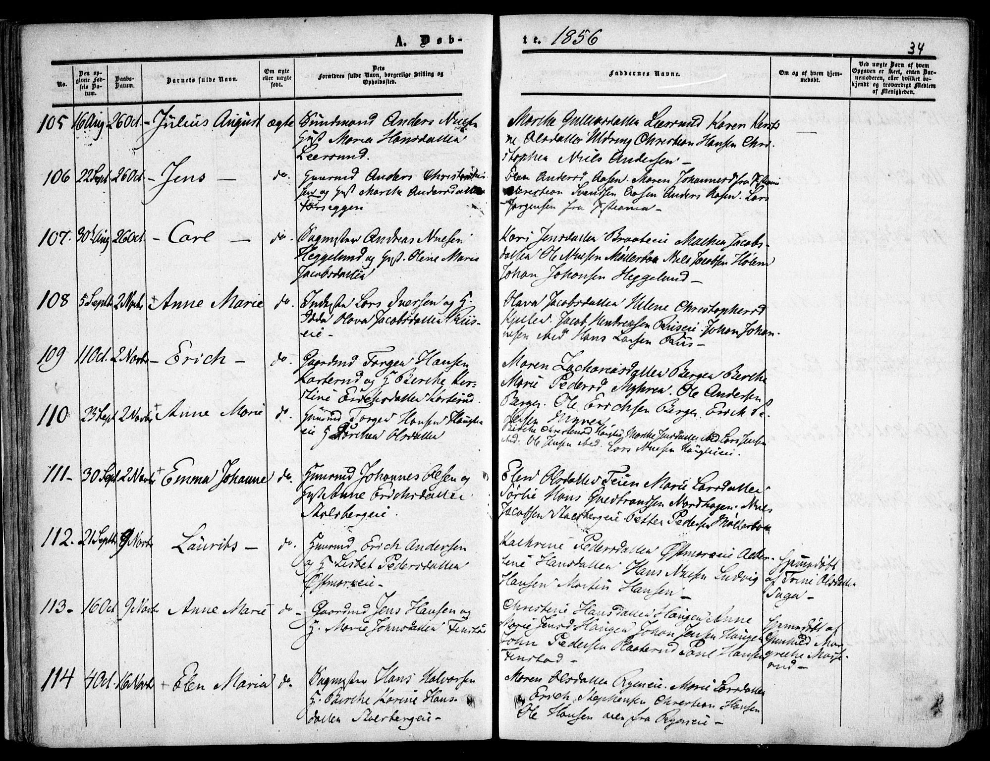 Skedsmo prestekontor Kirkebøker, AV/SAO-A-10033a/F/Fa/L0010: Ministerialbok nr. I 10, 1854-1865, s. 34