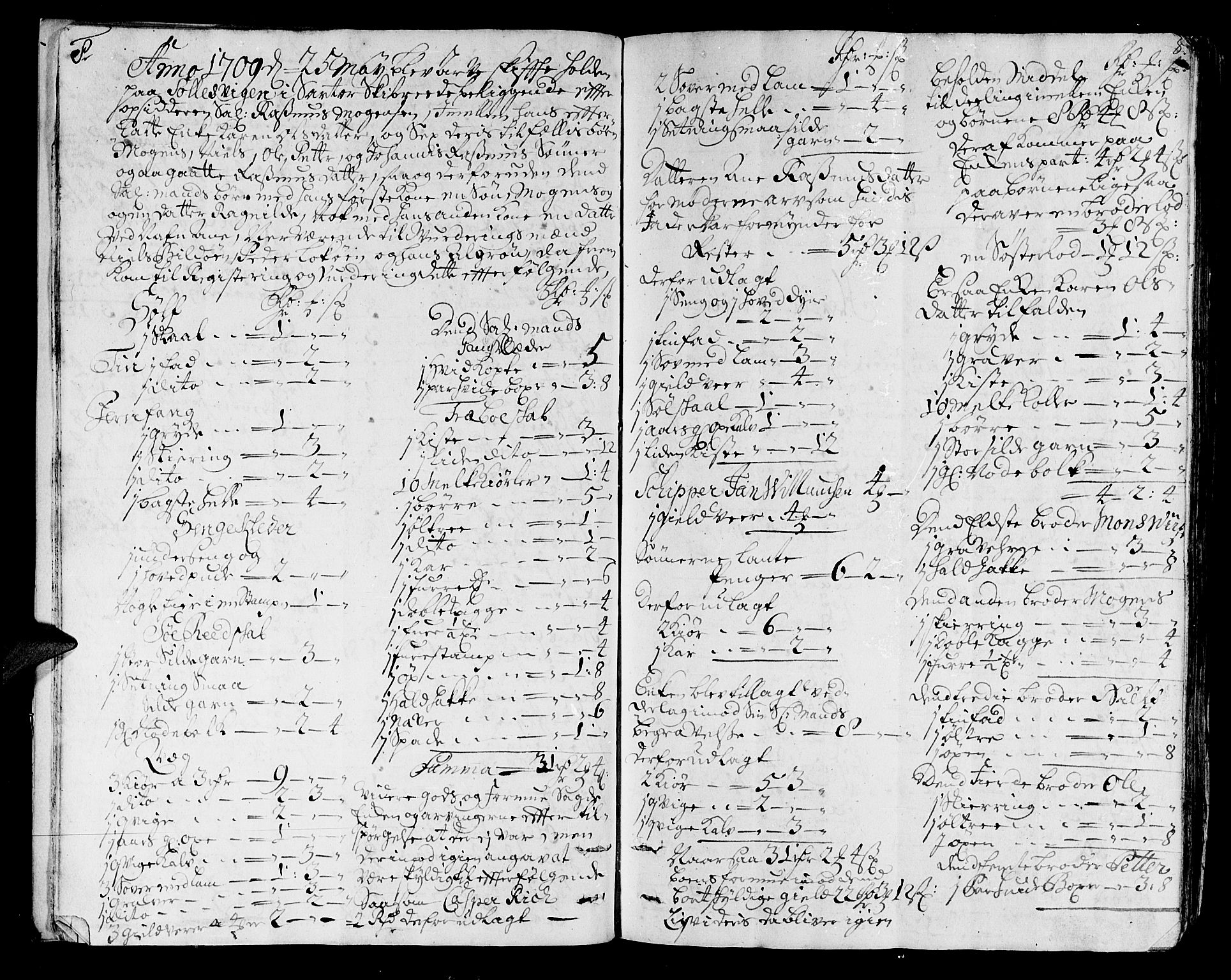 Nordhordland sorenskrivar, AV/SAB-A-2901/1/H/Ha/L0002: Skifteprotokollar Nordhordland , 1709-1716, s. 7b-8a