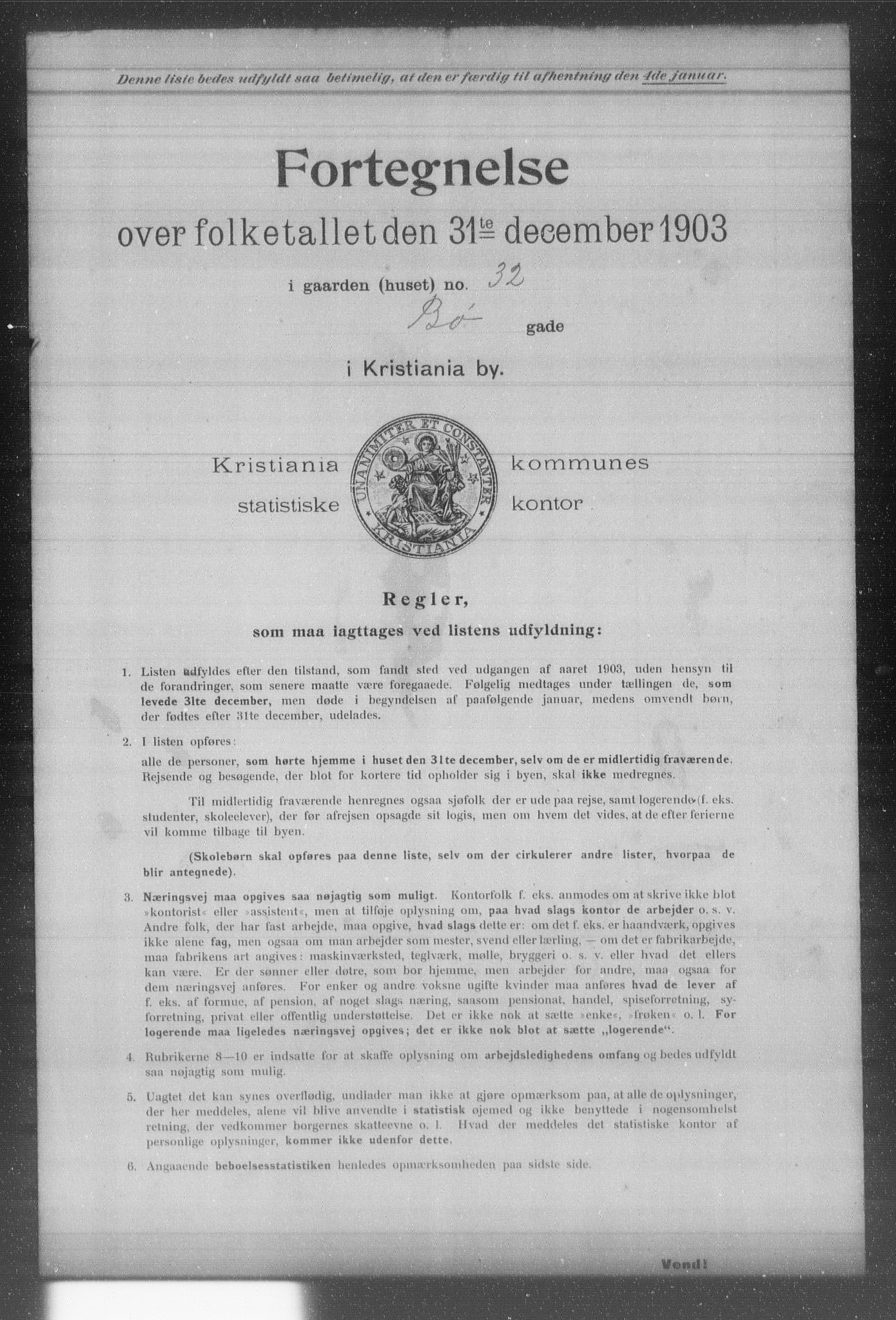 OBA, Kommunal folketelling 31.12.1903 for Kristiania kjøpstad, 1903, s. 2382