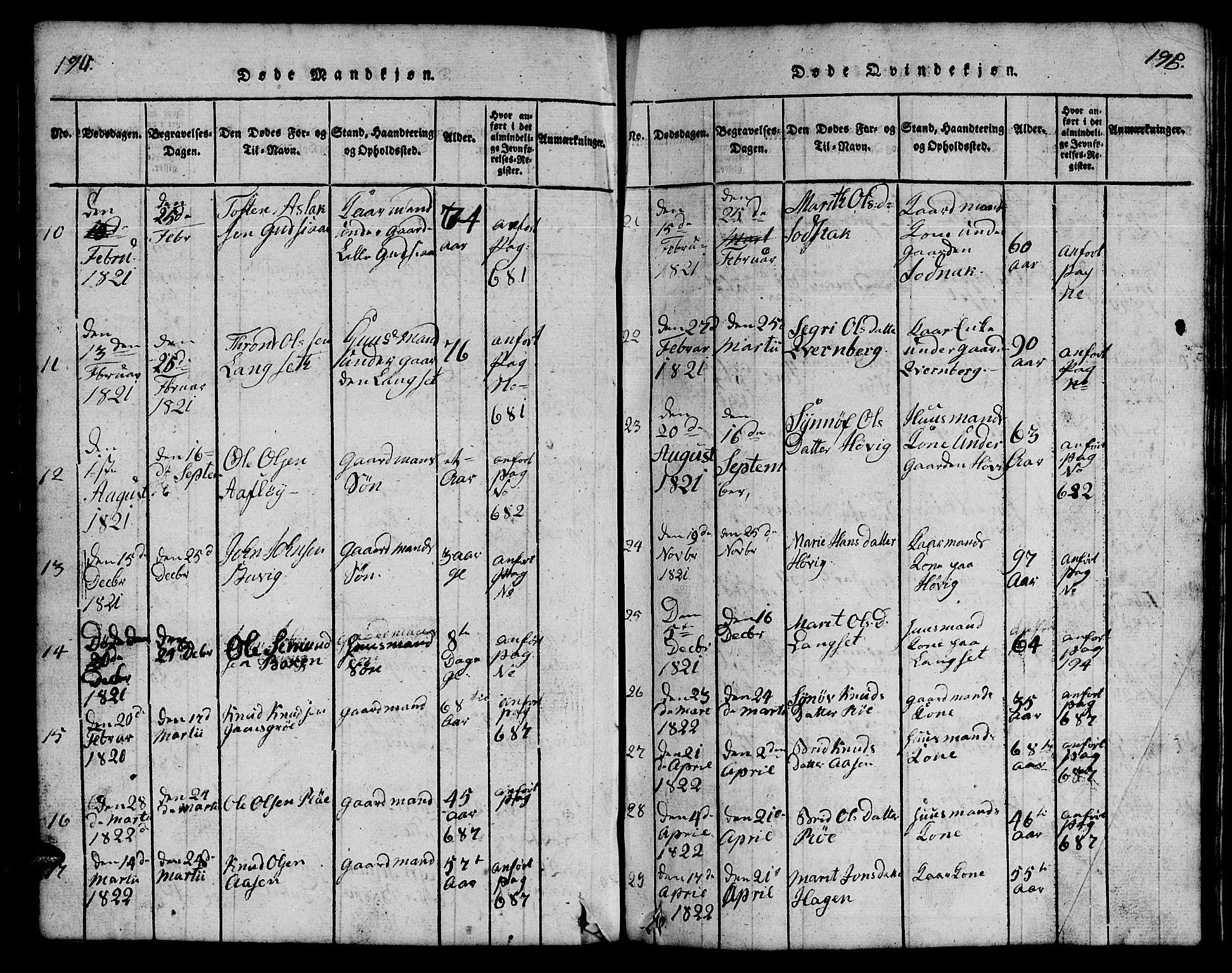 Ministerialprotokoller, klokkerbøker og fødselsregistre - Møre og Romsdal, SAT/A-1454/551/L0629: Klokkerbok nr. 551C01, 1818-1839, s. 194-195