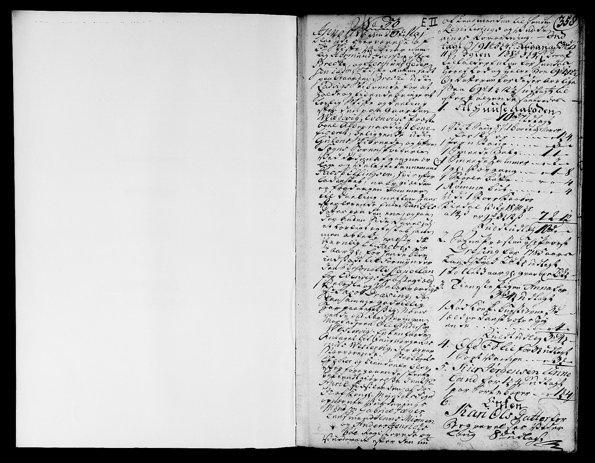 Ytre Sogn tingrett, SAB/A-2601/1/H/Ha/L0010b: Skifteprotokoll, 1786-1790, s. 357b-358a