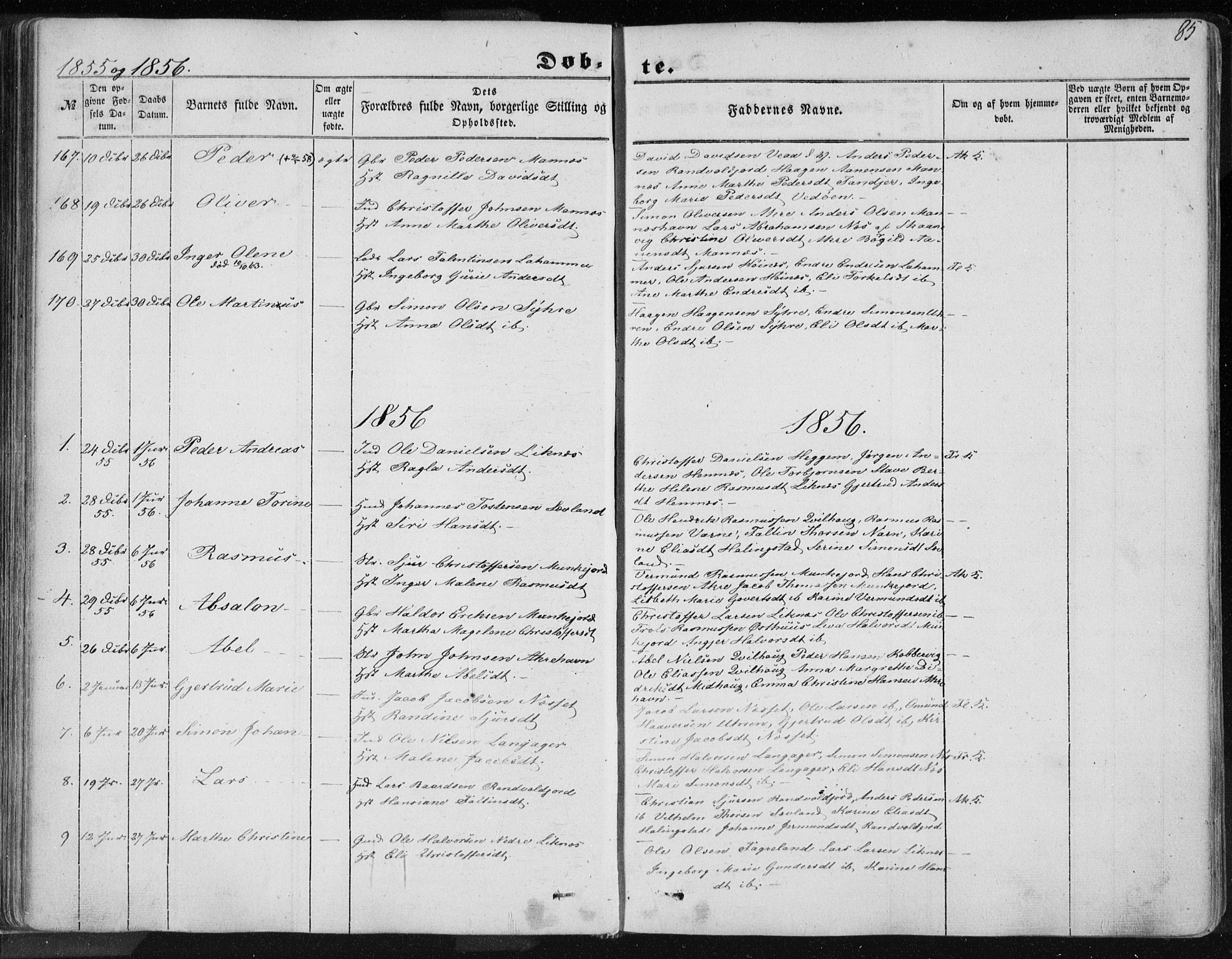 Skudenes sokneprestkontor, AV/SAST-A -101849/H/Ha/Haa/L0004: Ministerialbok nr. A 3.1, 1847-1863, s. 85