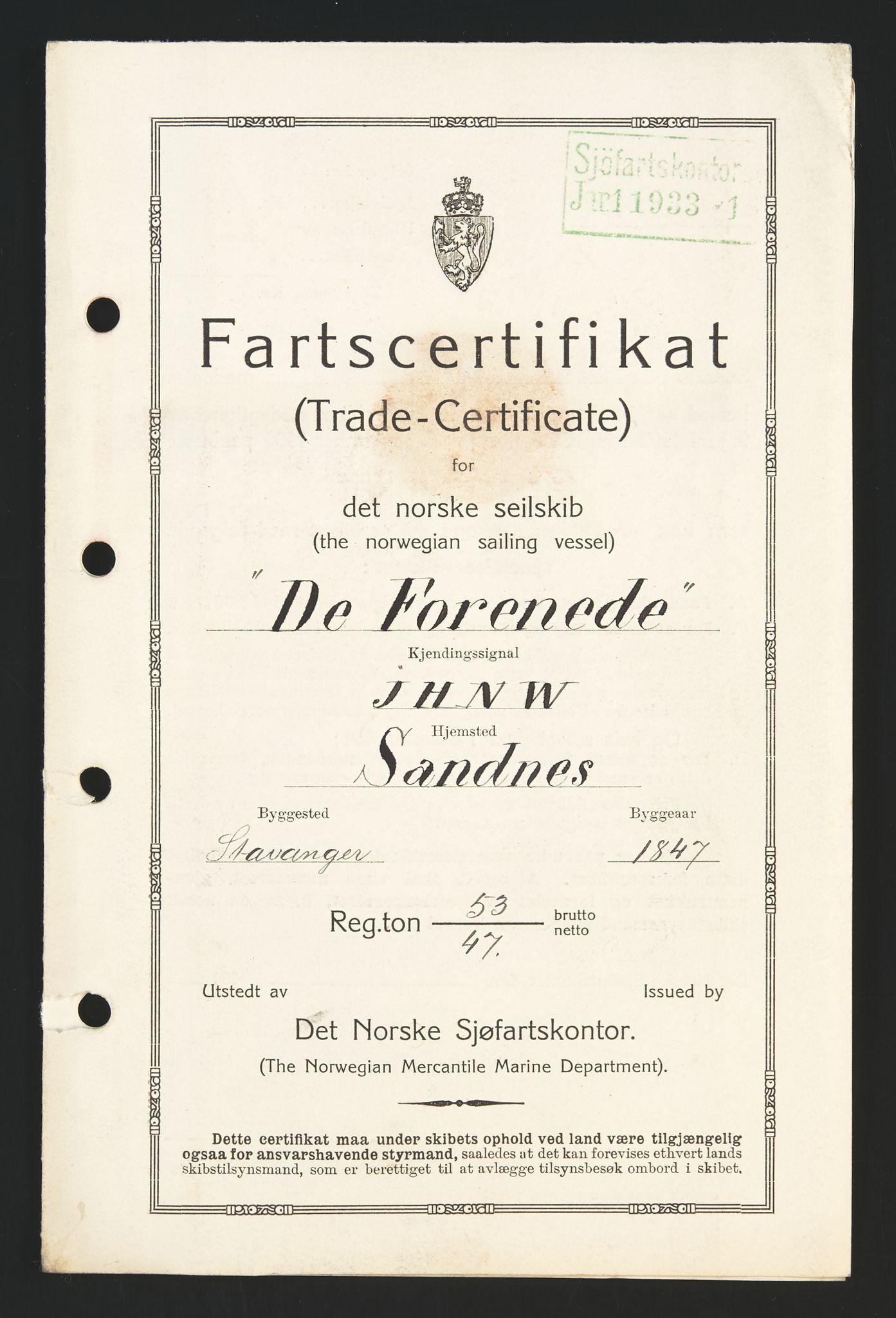 Sjøfartsdirektoratet med forløpere, skipsmapper slettede skip, AV/RA-S-4998/F/Fa/L0235: --, 1847-1930, s. 522