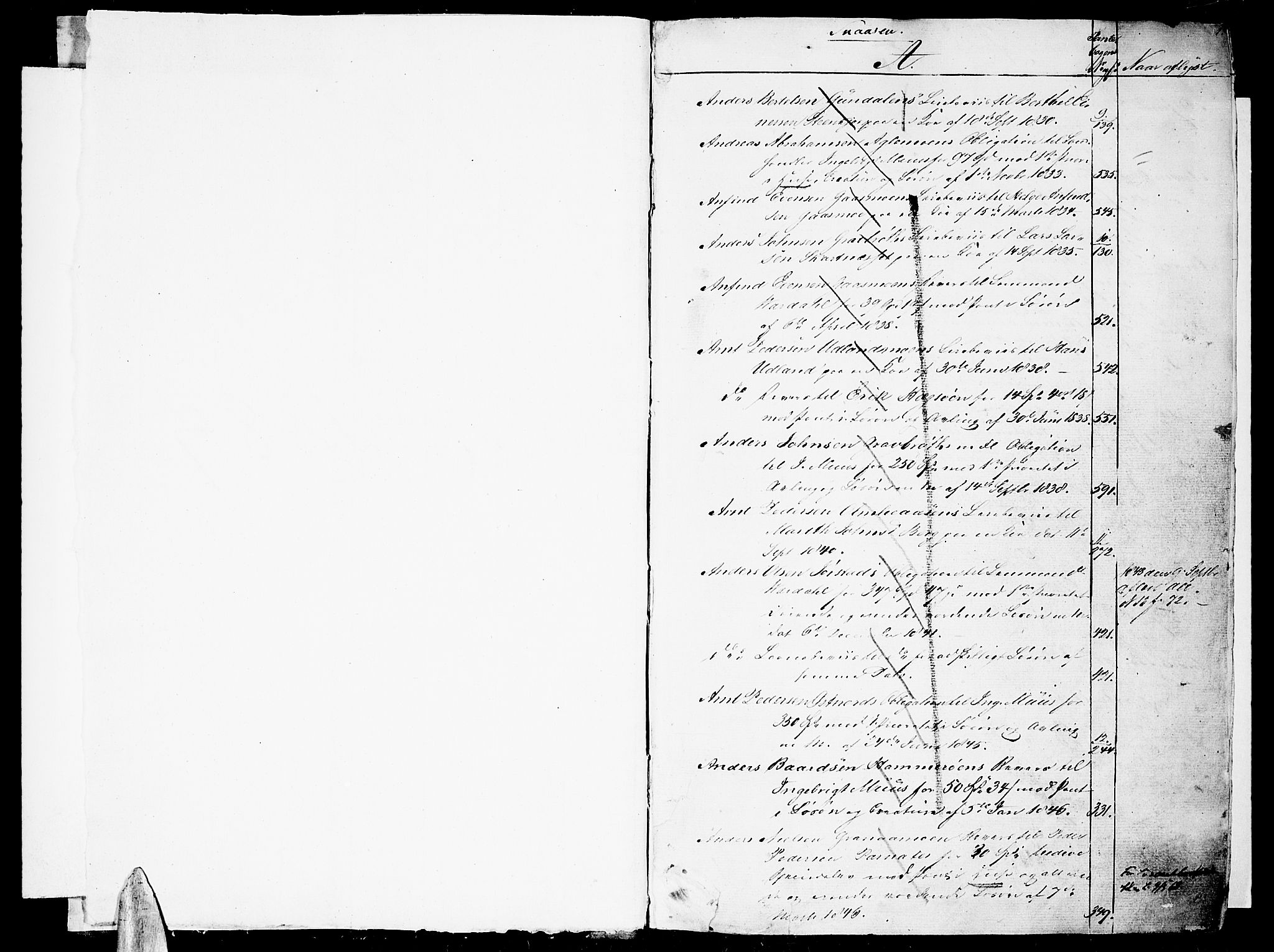 Inderøy sorenskriveri, SAT/A-4147/1/2/2B/L0003: Panteregister nr. 3, 1829-1889, s. 1