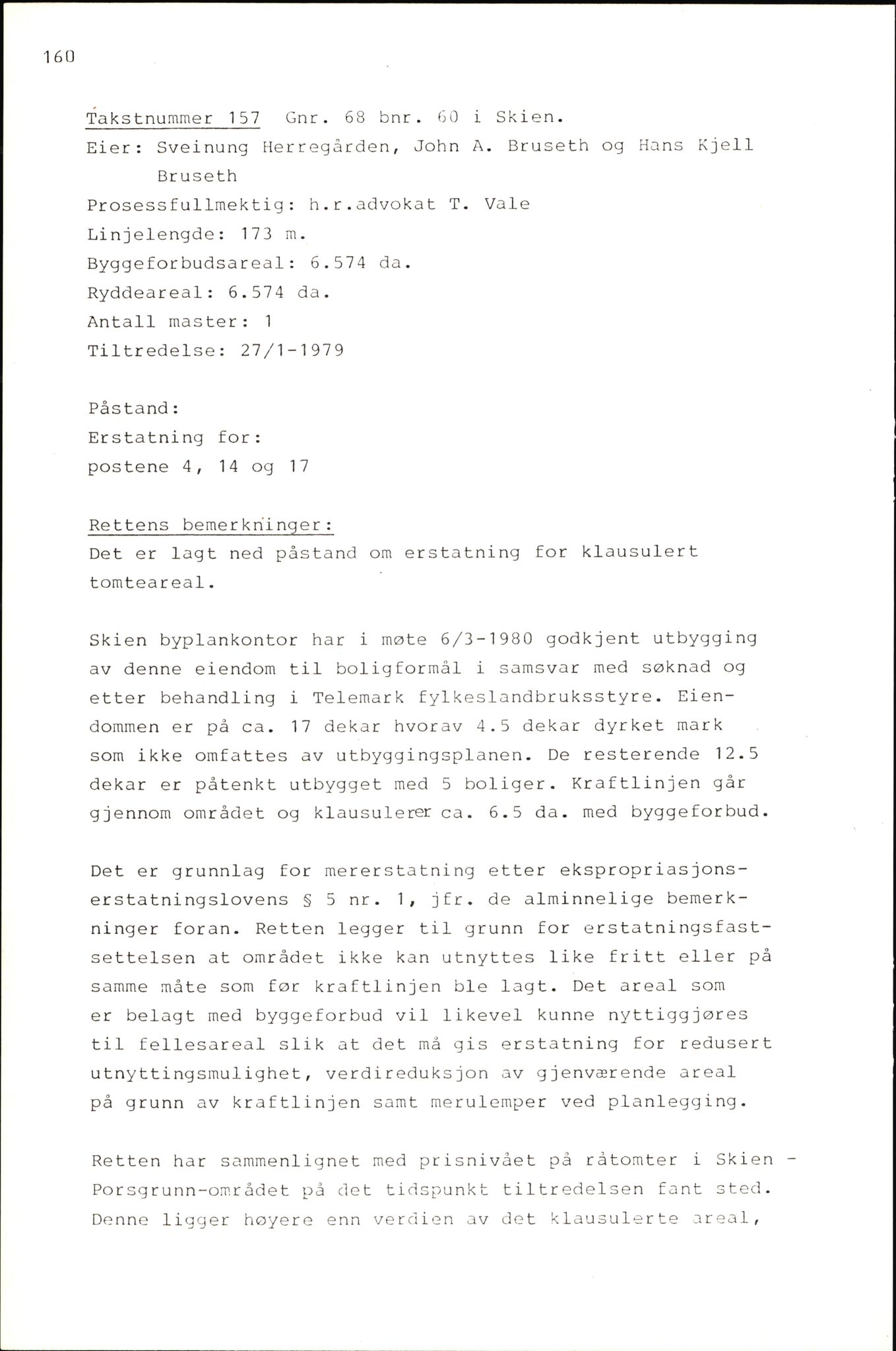 Vest-Telemark sorenskriveri, AV/SAKO-A-134/F/Fo/Fob/L0004: Skjønn/rettsbøker for kraftutbygging/veg, 1973-1989, s. 1002