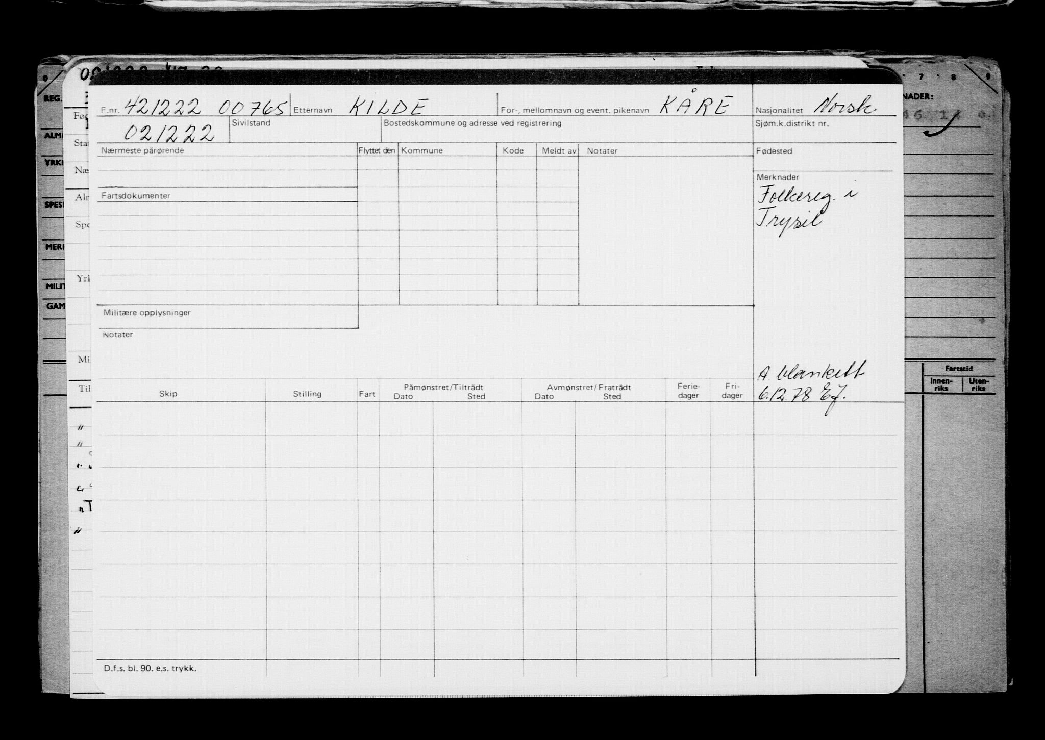 Direktoratet for sjømenn, AV/RA-S-3545/G/Gb/L0213: Hovedkort, 1922, s. 39