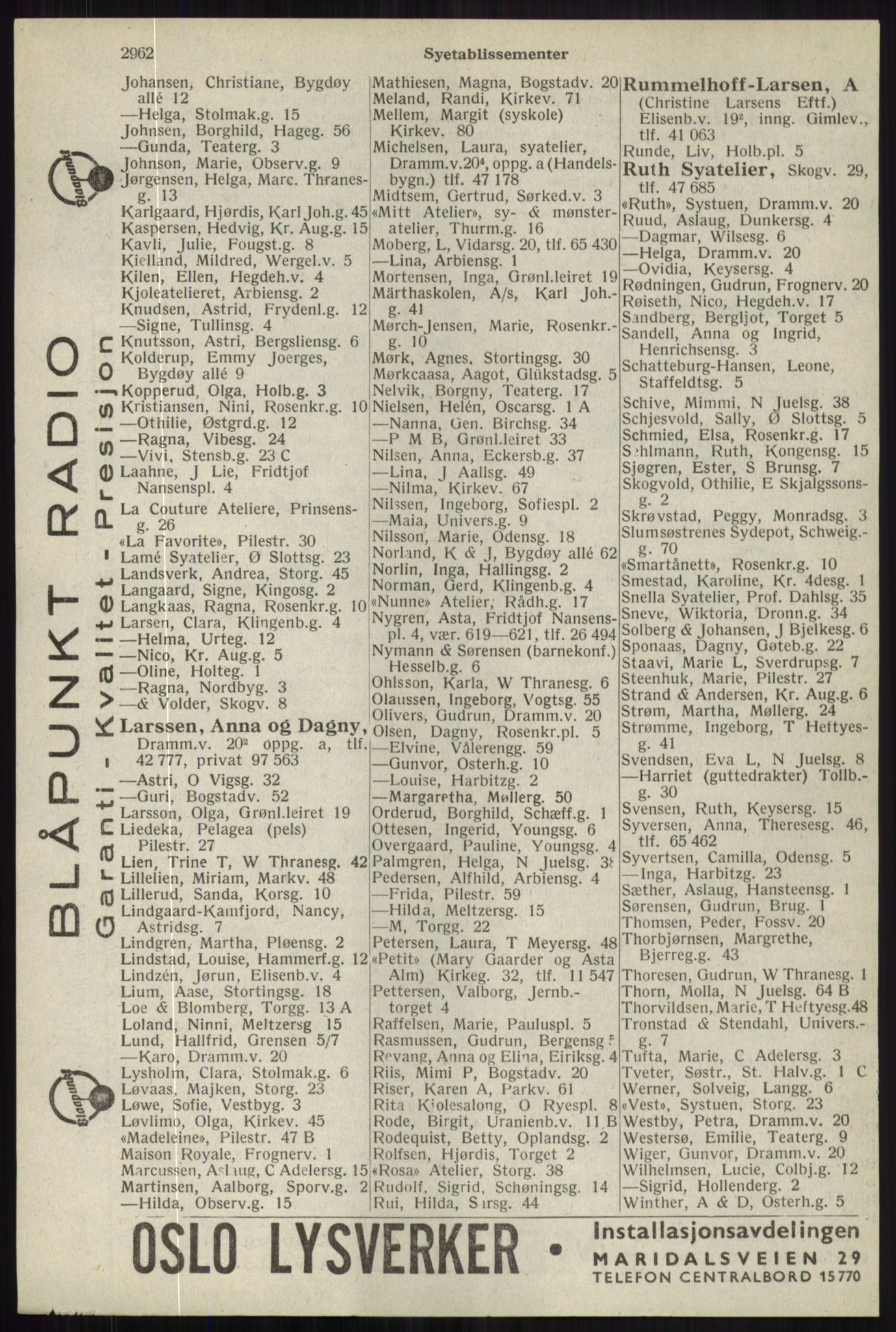 Kristiania/Oslo adressebok, PUBL/-, 1941, s. 2962