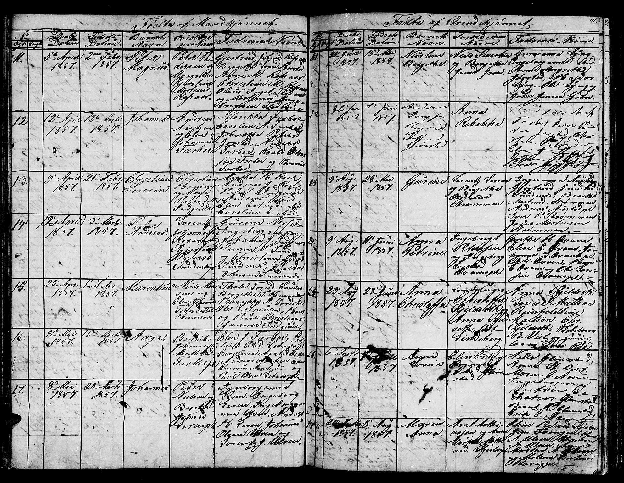 Ministerialprotokoller, klokkerbøker og fødselsregistre - Nord-Trøndelag, SAT/A-1458/730/L0299: Klokkerbok nr. 730C02, 1849-1871, s. 41