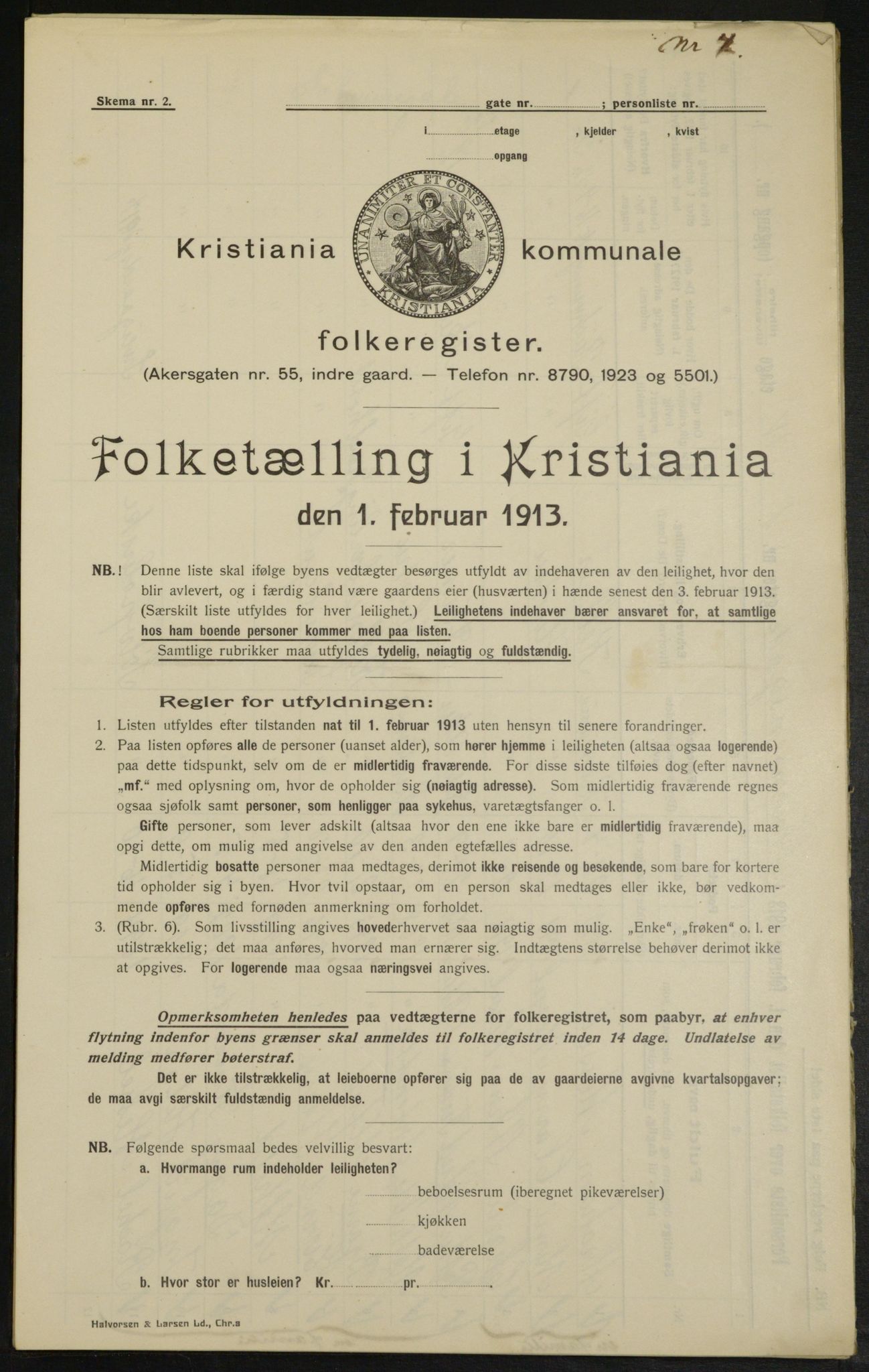 OBA, Kommunal folketelling 1.2.1913 for Kristiania, 1913, s. 92649