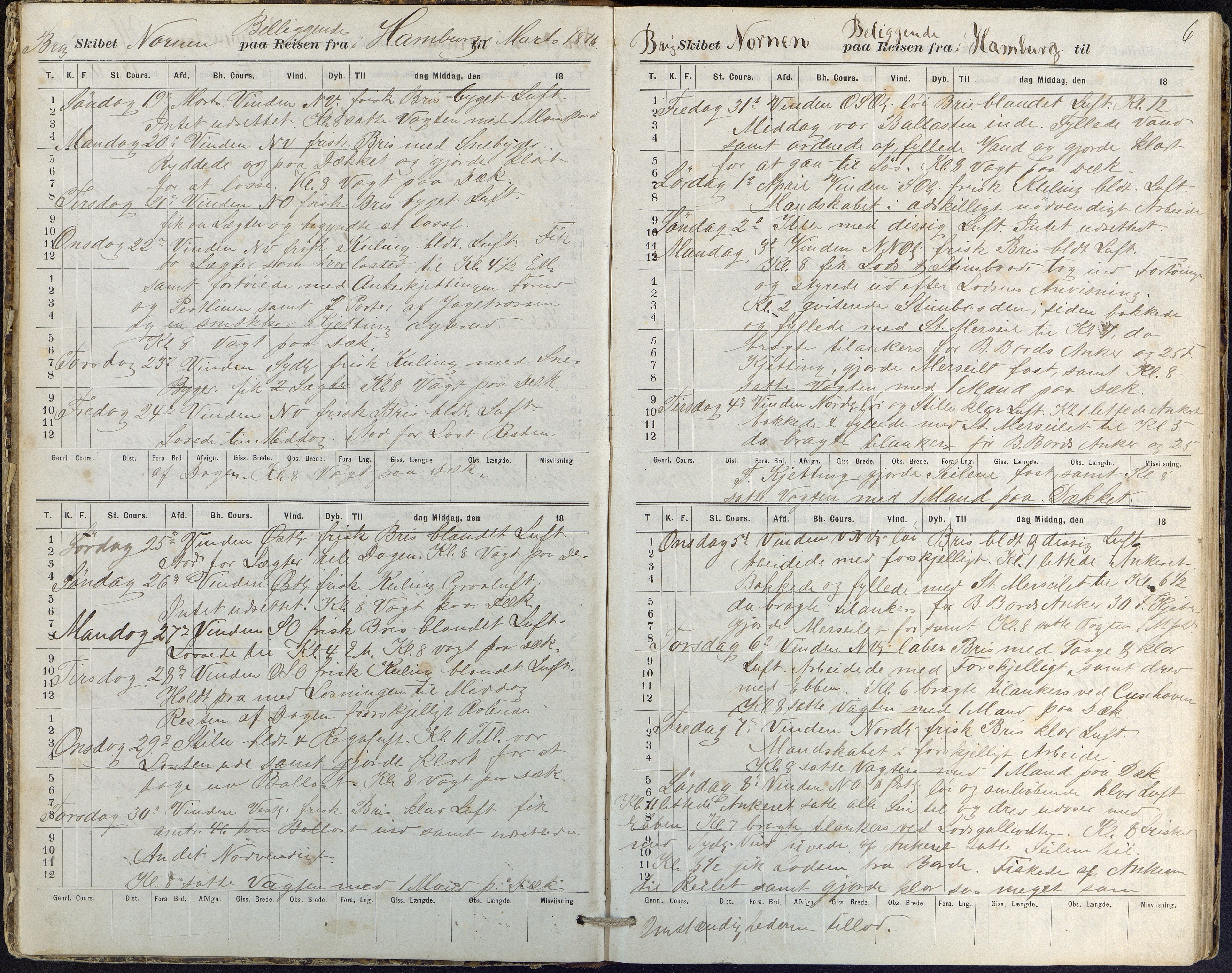 Fartøysarkivet, AAKS/PA-1934/F/L0244: Nornen (brigg), 1876-1880, s. 6
