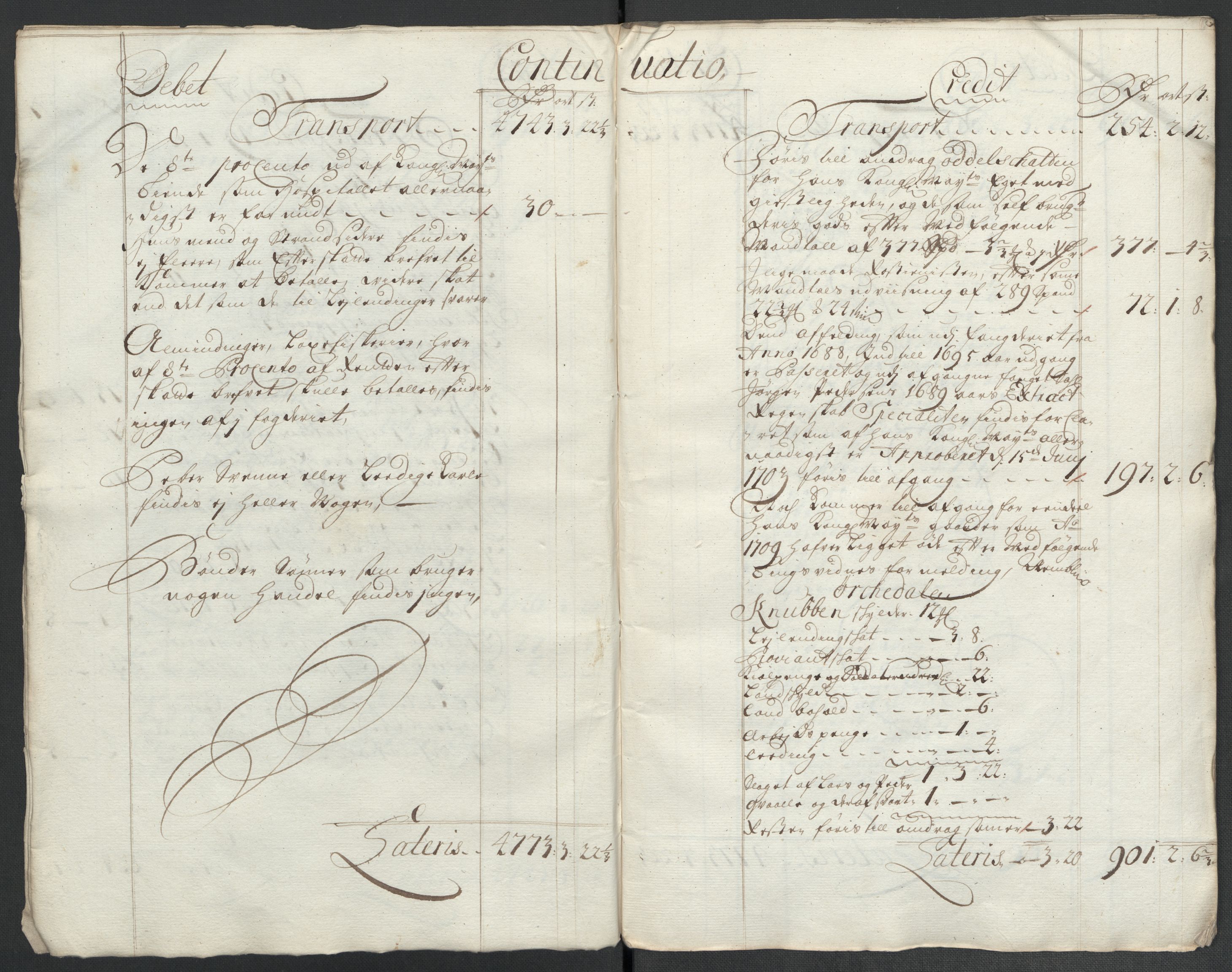 Rentekammeret inntil 1814, Reviderte regnskaper, Fogderegnskap, RA/EA-4092/R60/L3959: Fogderegnskap Orkdal og Gauldal, 1709, s. 6