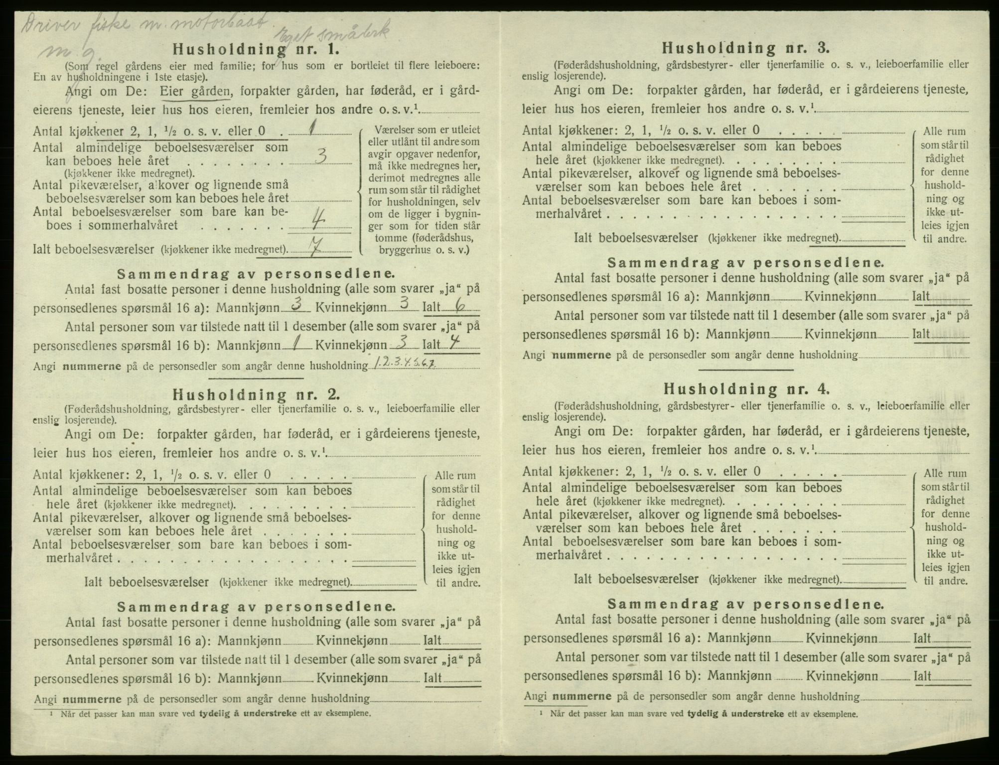 SAB, Folketelling 1920 for 1220 Bremnes herred, 1920, s. 134