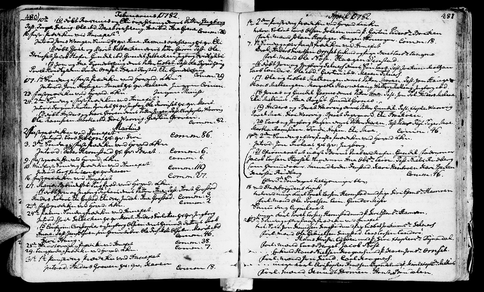 Ministerialprotokoller, klokkerbøker og fødselsregistre - Sør-Trøndelag, AV/SAT-A-1456/646/L0605: Ministerialbok nr. 646A03, 1751-1790, s. 480-481
