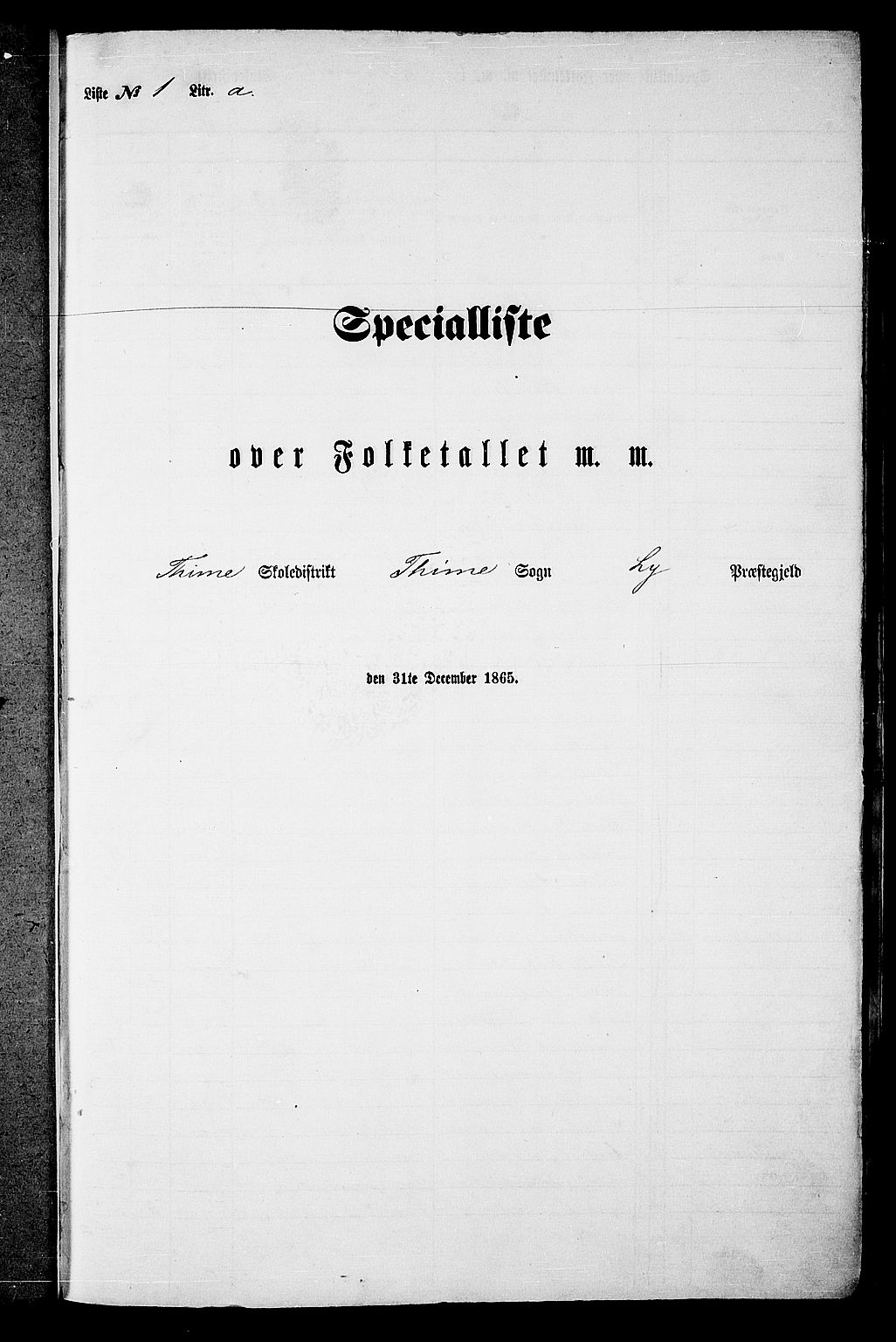 RA, Folketelling 1865 for 1121P Lye prestegjeld, 1865, s. 14