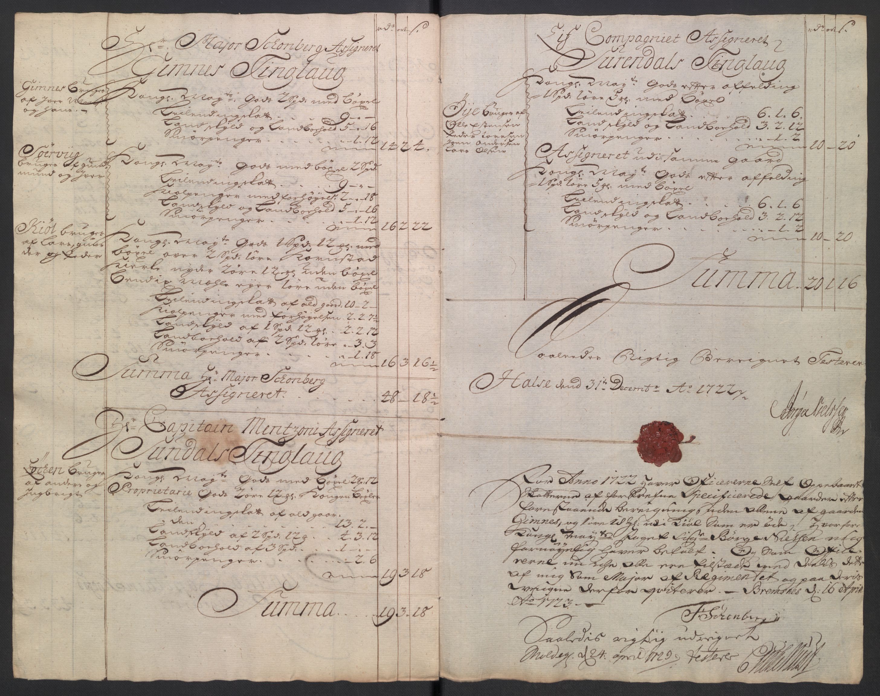 Rentekammeret inntil 1814, Reviderte regnskaper, Fogderegnskap, RA/EA-4092/R56/L3755: Fogderegnskap Nordmøre, 1722, s. 248